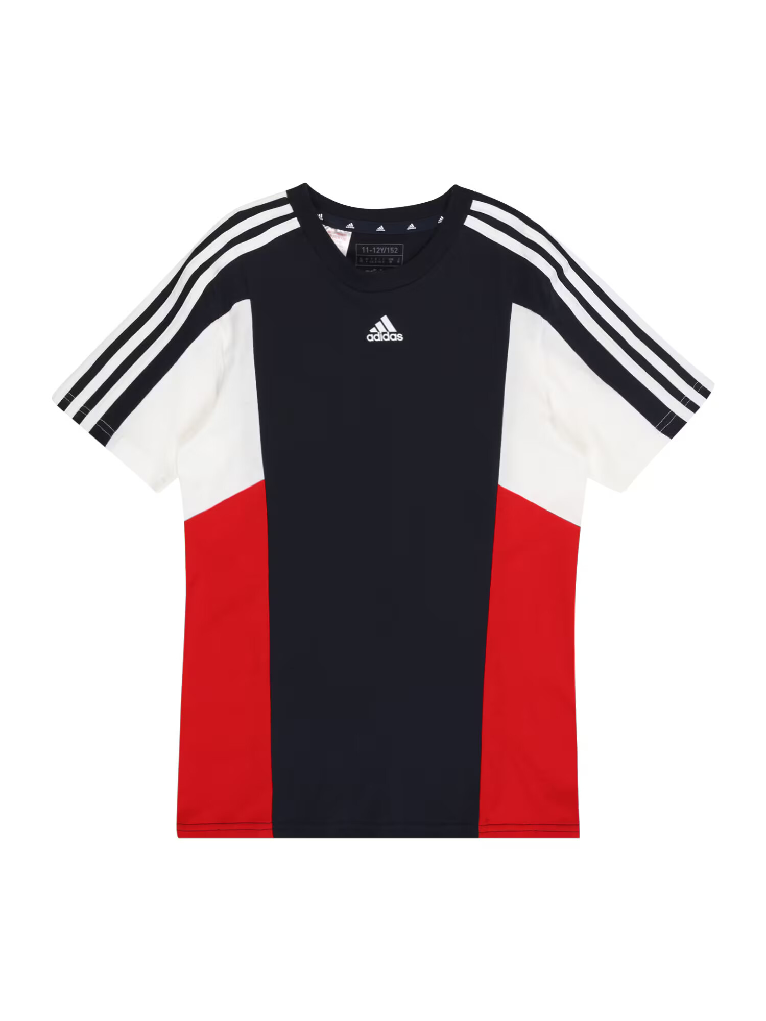 ADIDAS SPORTSWEAR Λειτουργικό μπλουζάκι 'Colorblock 3-Stripes Fit' κόκκινο / μαύρο / λευκό - Pepit.gr