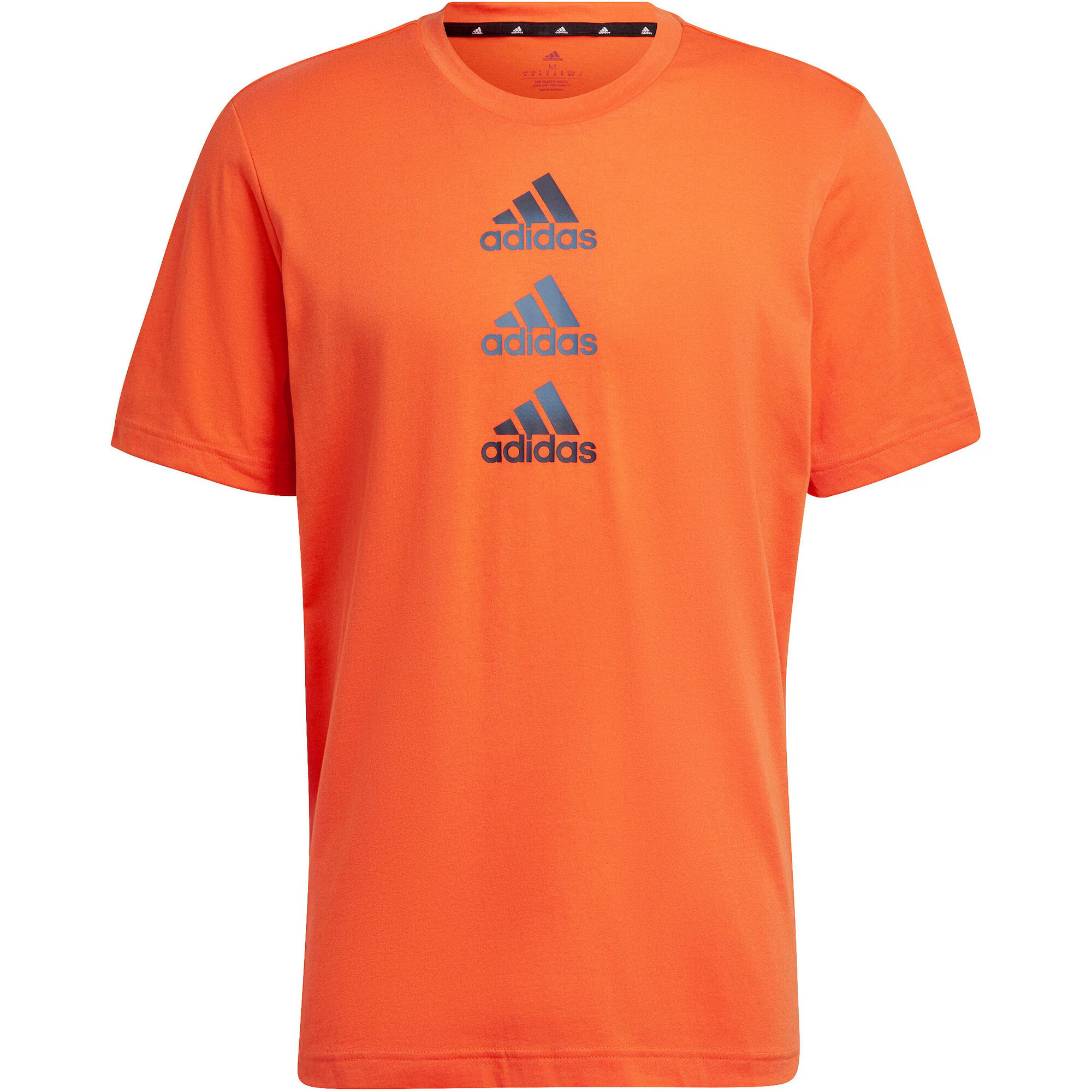 ADIDAS SPORTSWEAR Λειτουργικό μπλουζάκι 'Designed To Move Logo' γκρι / πορτοκαλί - Pepit.gr