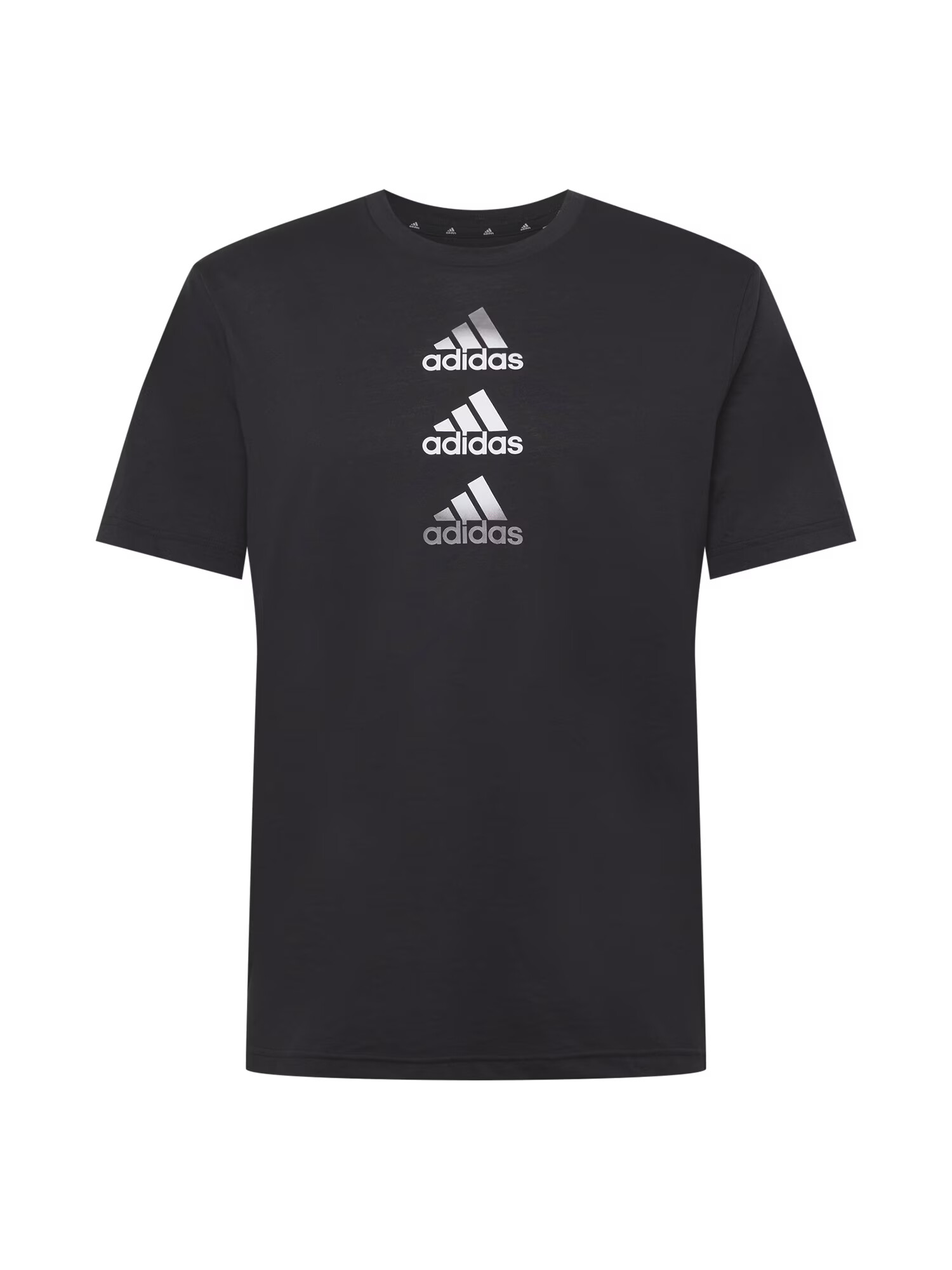 ADIDAS SPORTSWEAR Λειτουργικό μπλουζάκι 'Designed To Move Logo' μαύρο / ασημί - Pepit.gr