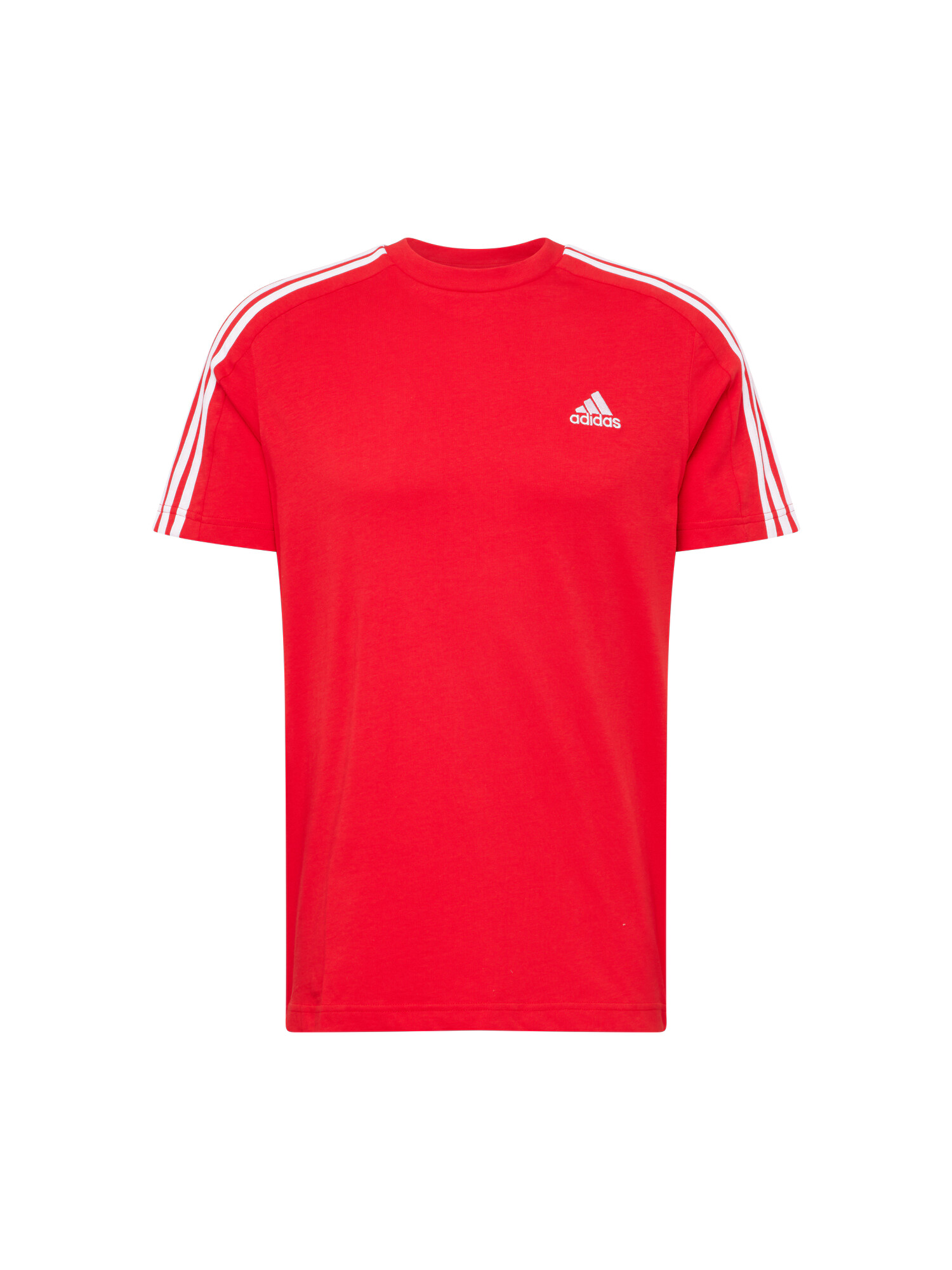 ADIDAS SPORTSWEAR Λειτουργικό μπλουζάκι 'Essentials 3-Stripes' κόκκινο / λευκό - Pepit.gr