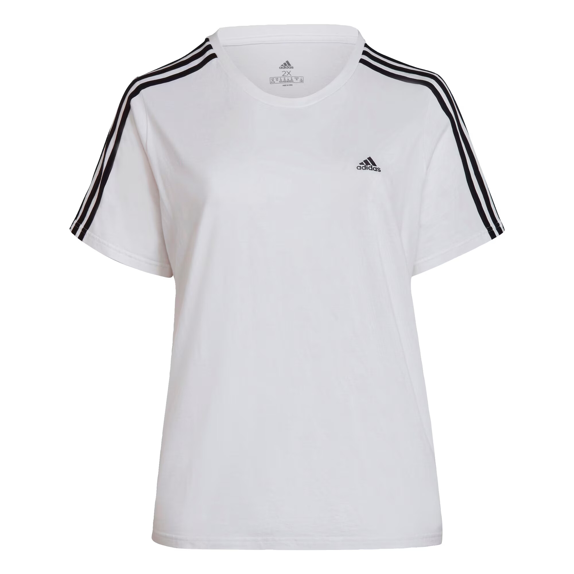 ADIDAS SPORTSWEAR Λειτουργικό μπλουζάκι 'Essentials 3-Stripes ' μαύρο / λευκό - Pepit.gr