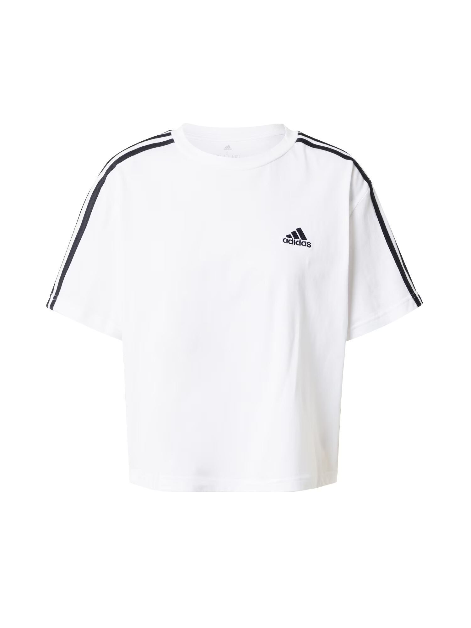 ADIDAS SPORTSWEAR Λειτουργικό μπλουζάκι 'Essentials 3-Stripes ' μαύρο / λευκό - Pepit.gr