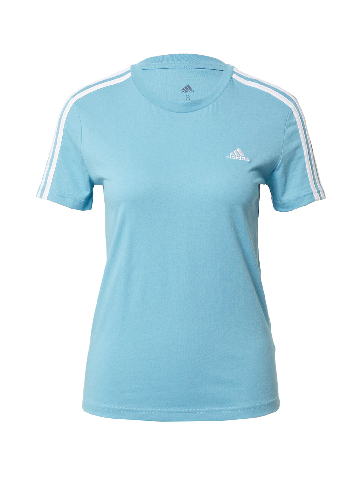 ADIDAS SPORTSWEAR Λειτουργικό μπλουζάκι 'Essentials' άκουα / λευκό - Pepit.gr