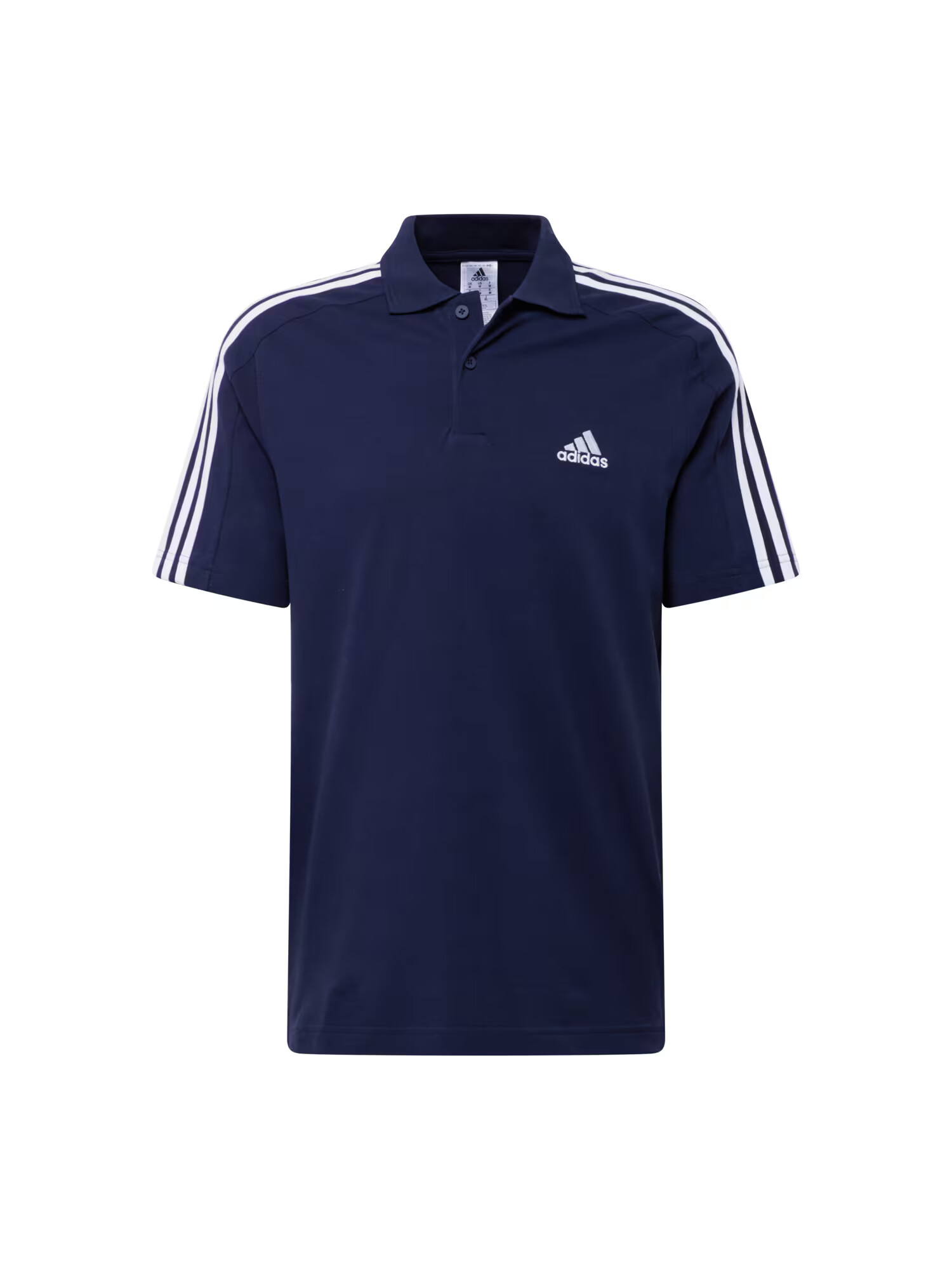 ADIDAS SPORTSWEAR Λειτουργικό μπλουζάκι 'Essentials Piqué Embroidered Small Logo 3-Stripes' σκούρο μπλε / λευκό - Pepit.gr