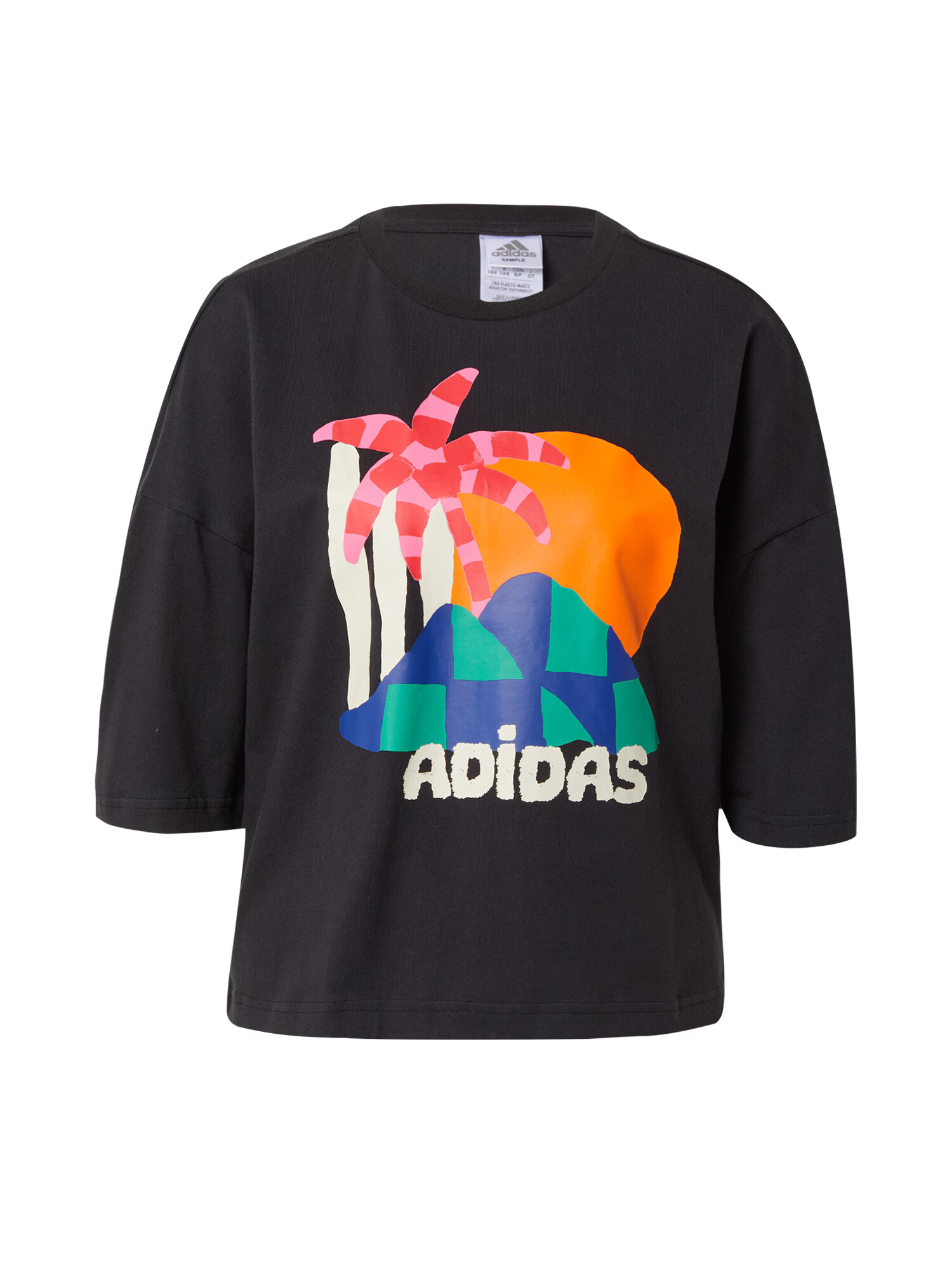 ADIDAS SPORTSWEAR Λειτουργικό μπλουζάκι 'Farm Rio Graphic' πράσινο / πορτοκαλί / μαύρο / λευκό - Pepit.gr