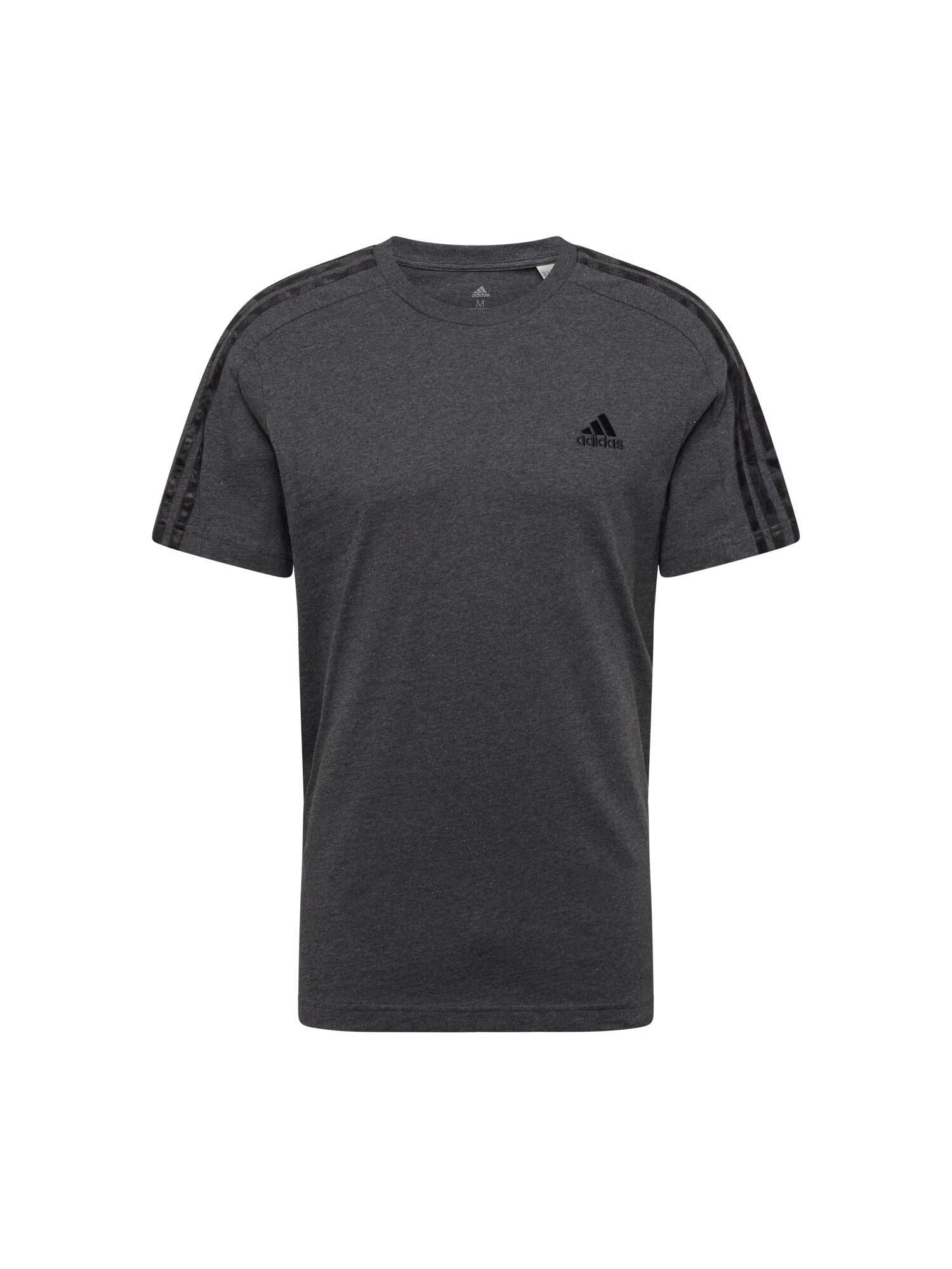 ADIDAS SPORTSWEAR Λειτουργικό μπλουζάκι 'Essentials 3-Stripes' γκρι μελανζέ / μαύρο - Pepit.gr