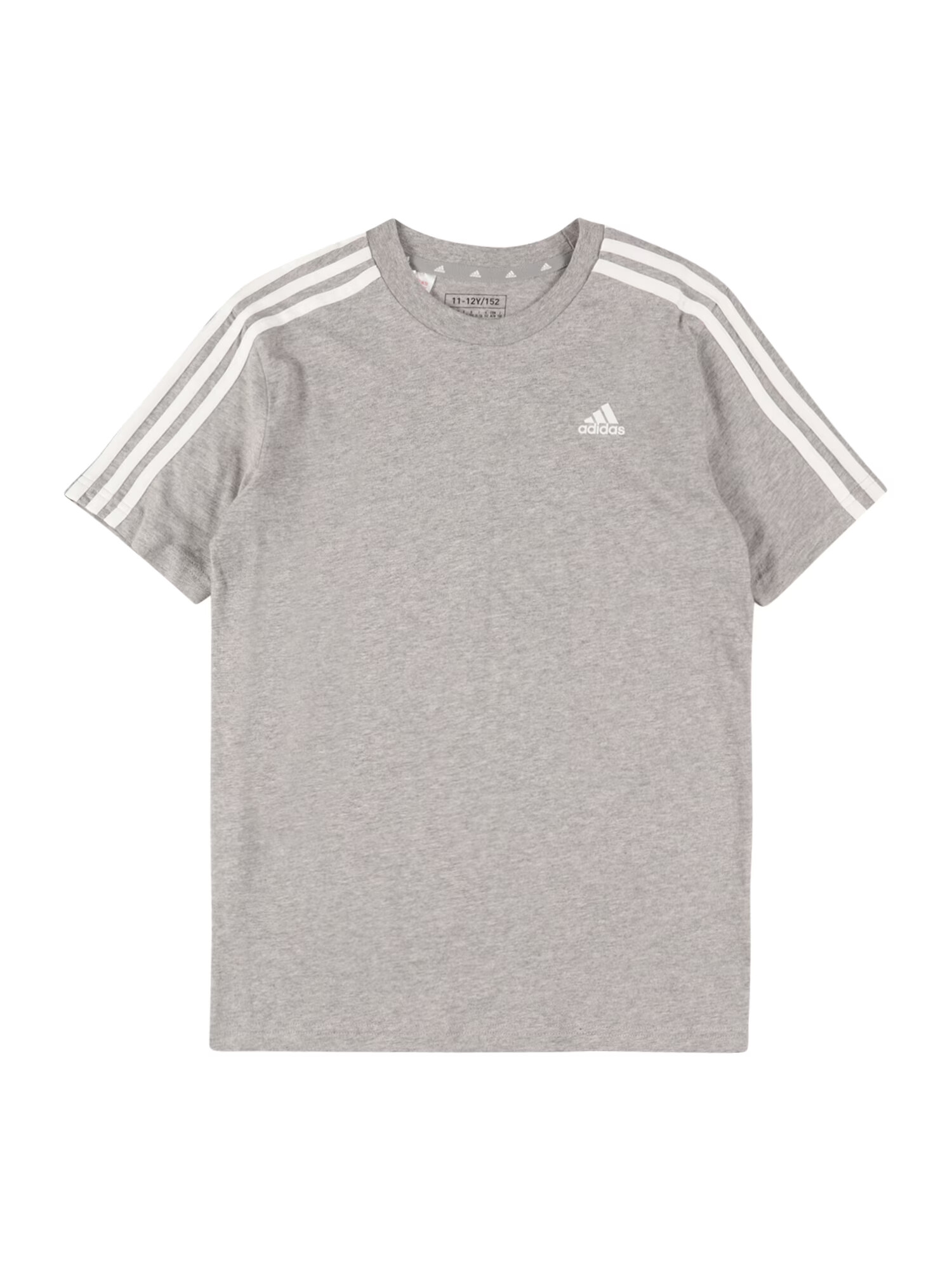 ADIDAS SPORTSWEAR Λειτουργικό μπλουζάκι 'Essentials 3-Stripes ' γκρι μελανζέ / λευκό - Pepit.gr