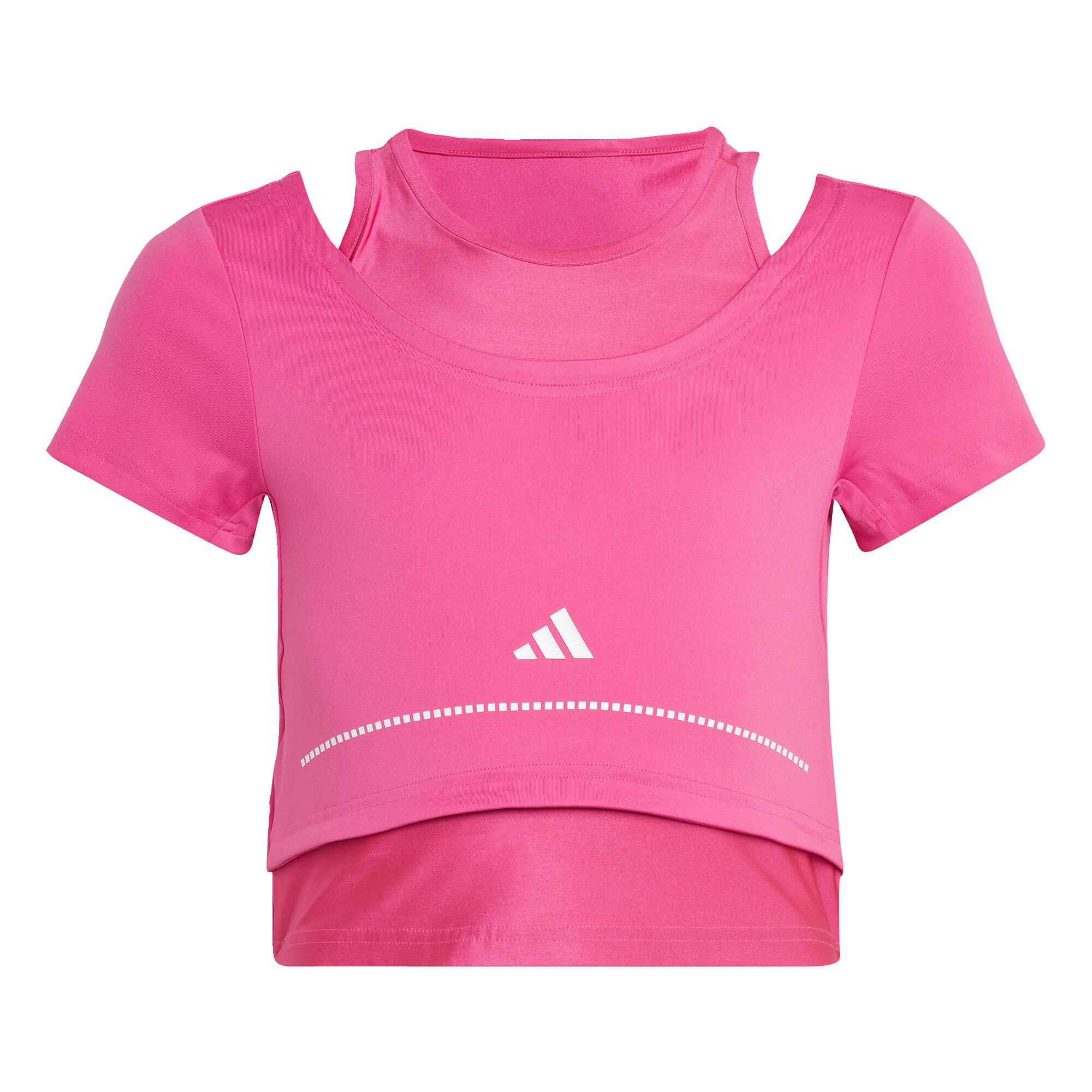 ADIDAS SPORTSWEAR Λειτουργικό μπλουζάκι 'Aeroready' γκρι / φούξια / λευκό - Pepit.gr