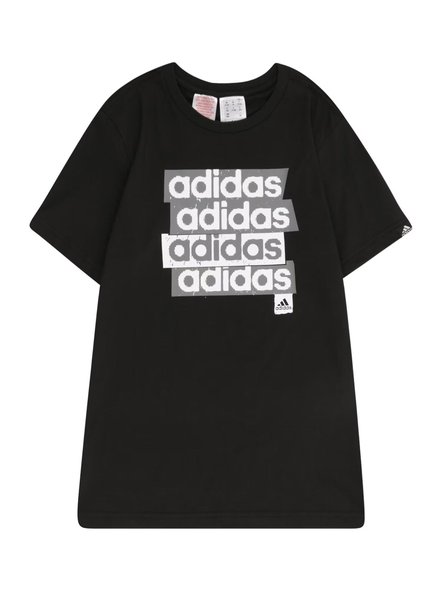 ADIDAS SPORTSWEAR Λειτουργικό μπλουζάκι 'Lin Repeat' γκρι / μαύρο / λευκό - Pepit.gr