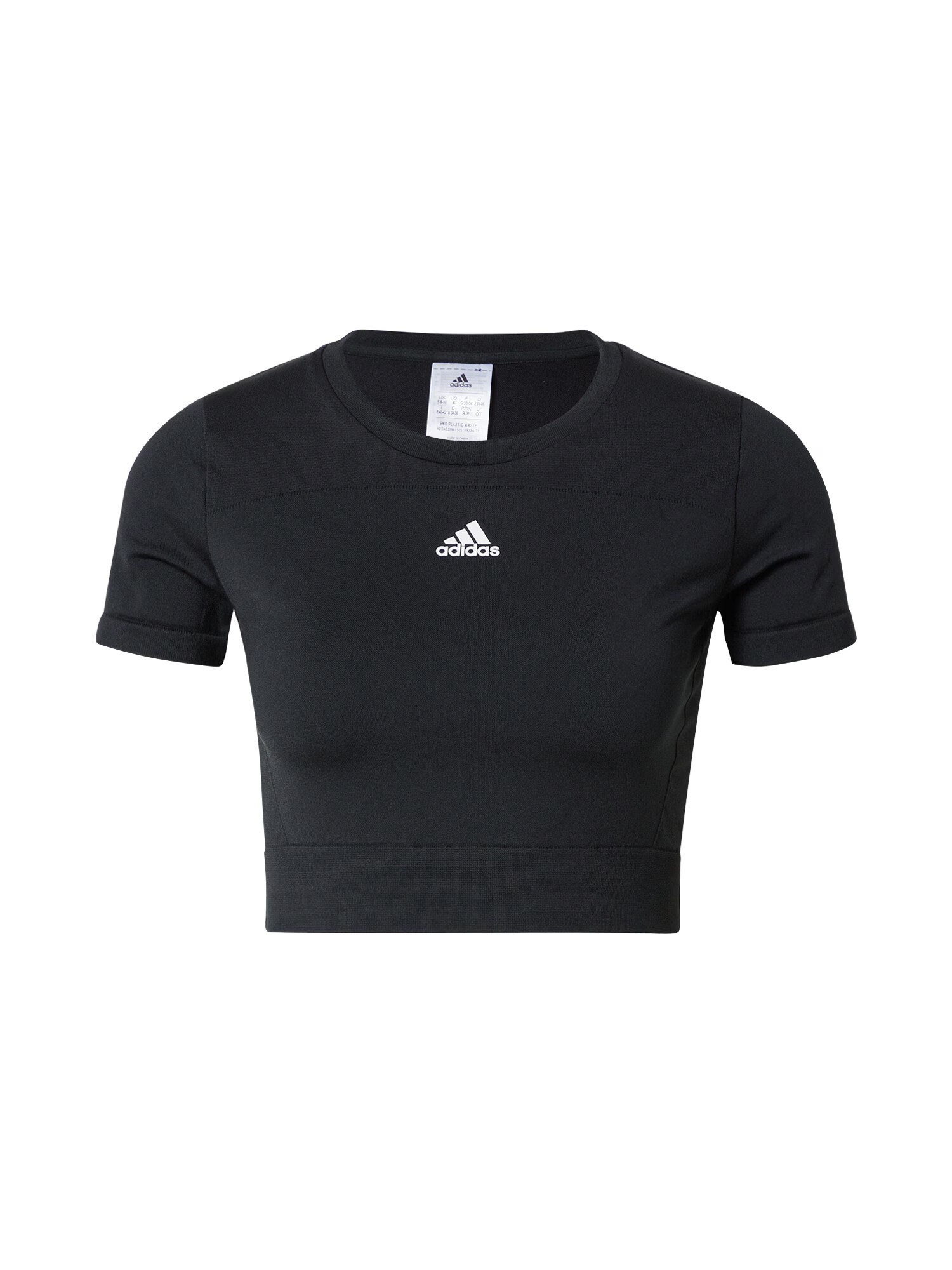 ADIDAS SPORTSWEAR Λειτουργικό μπλουζάκι μαύρο / λευκό - Pepit.gr