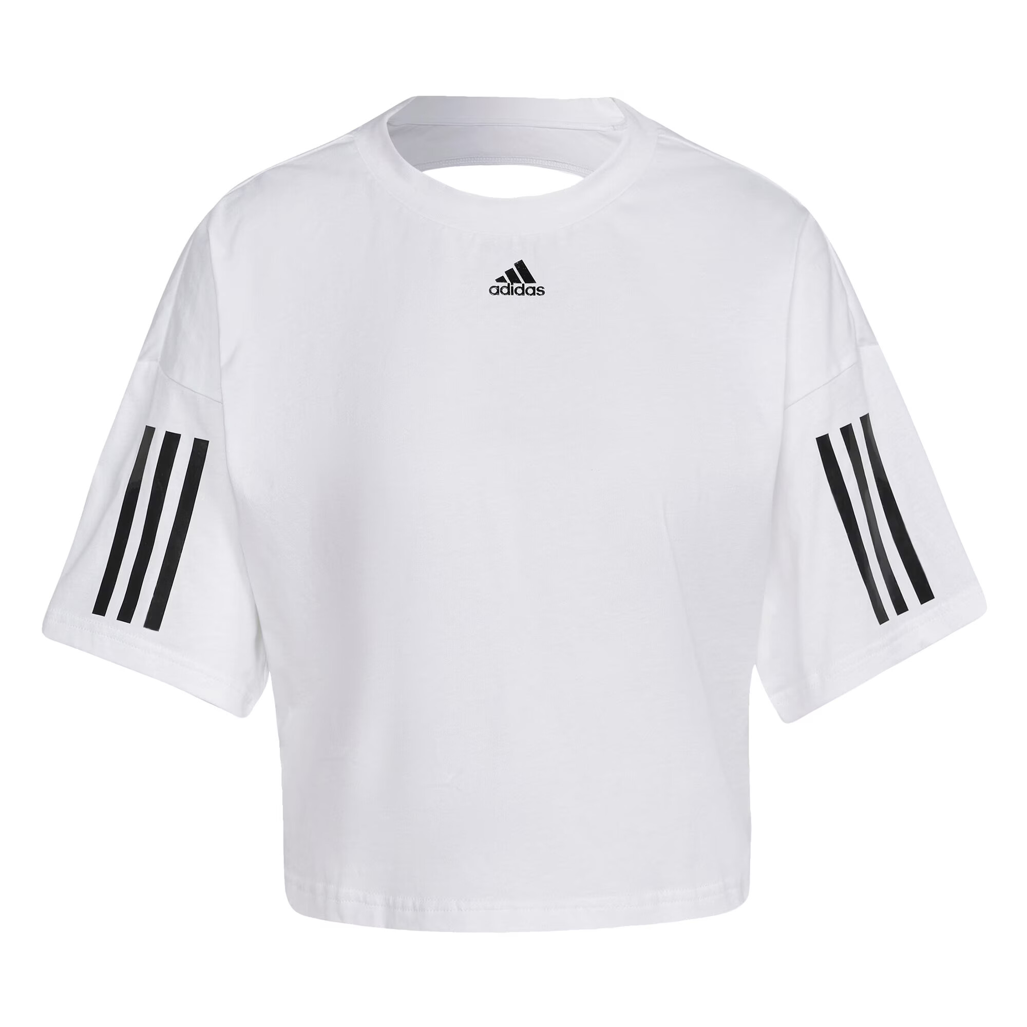 ADIDAS SPORTSWEAR Λειτουργικό μπλουζάκι μαύρο / λευκό - Pepit.gr