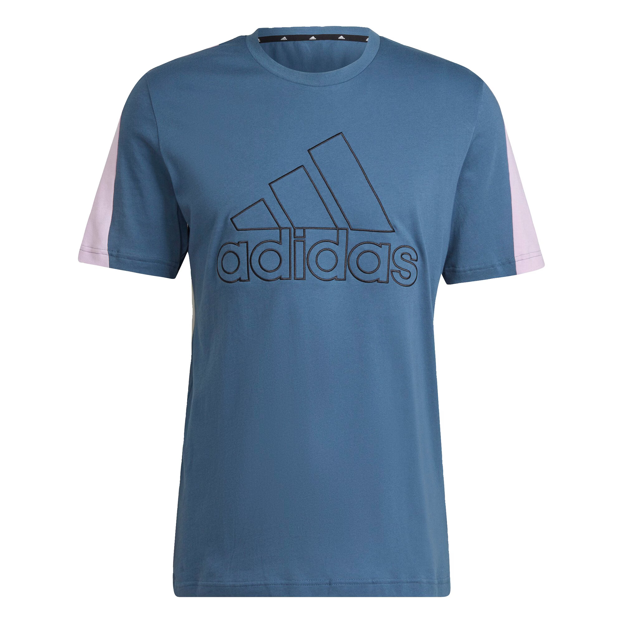 ADIDAS SPORTSWEAR Λειτουργικό μπλουζάκι μπλε περιστεριού / μαύρο / λευκό - Pepit.gr