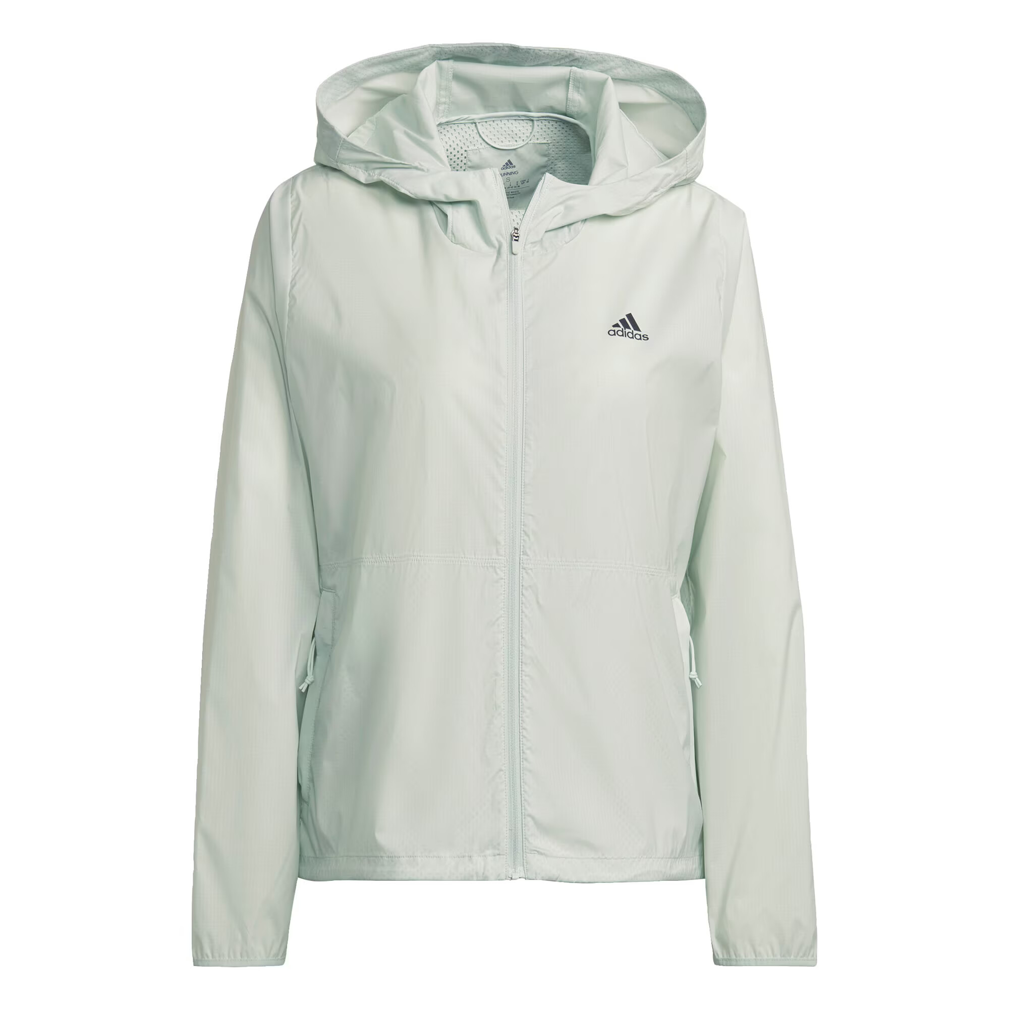 ADIDAS SPORTSWEAR Μπουφάν πεζοπορίας 'Run Fast Zip Solid' μαύρο / λευκό - Pepit.gr