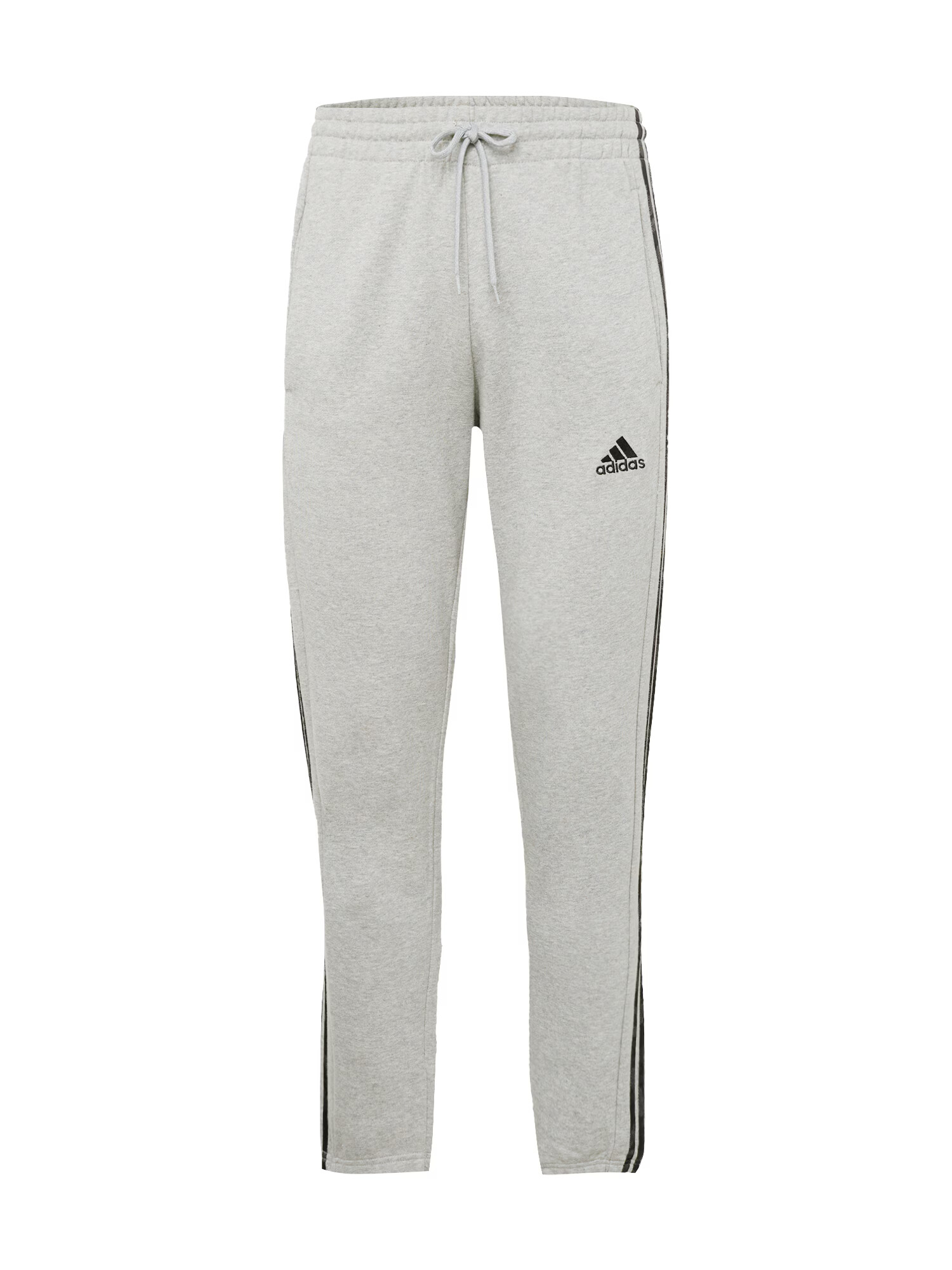 ADIDAS SPORTSWEAR Παντελόνι φόρμας 'Essentials French Terry Tapered Elastic Cuff 3-Stripes' γκρι μελανζέ / μαύρο - Pepit.gr