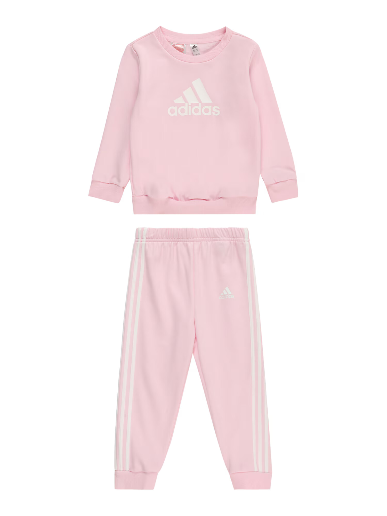 ADIDAS SPORTSWEAR Φόρμα 'French Terry' ρόδινο / λευκό - Pepit.gr