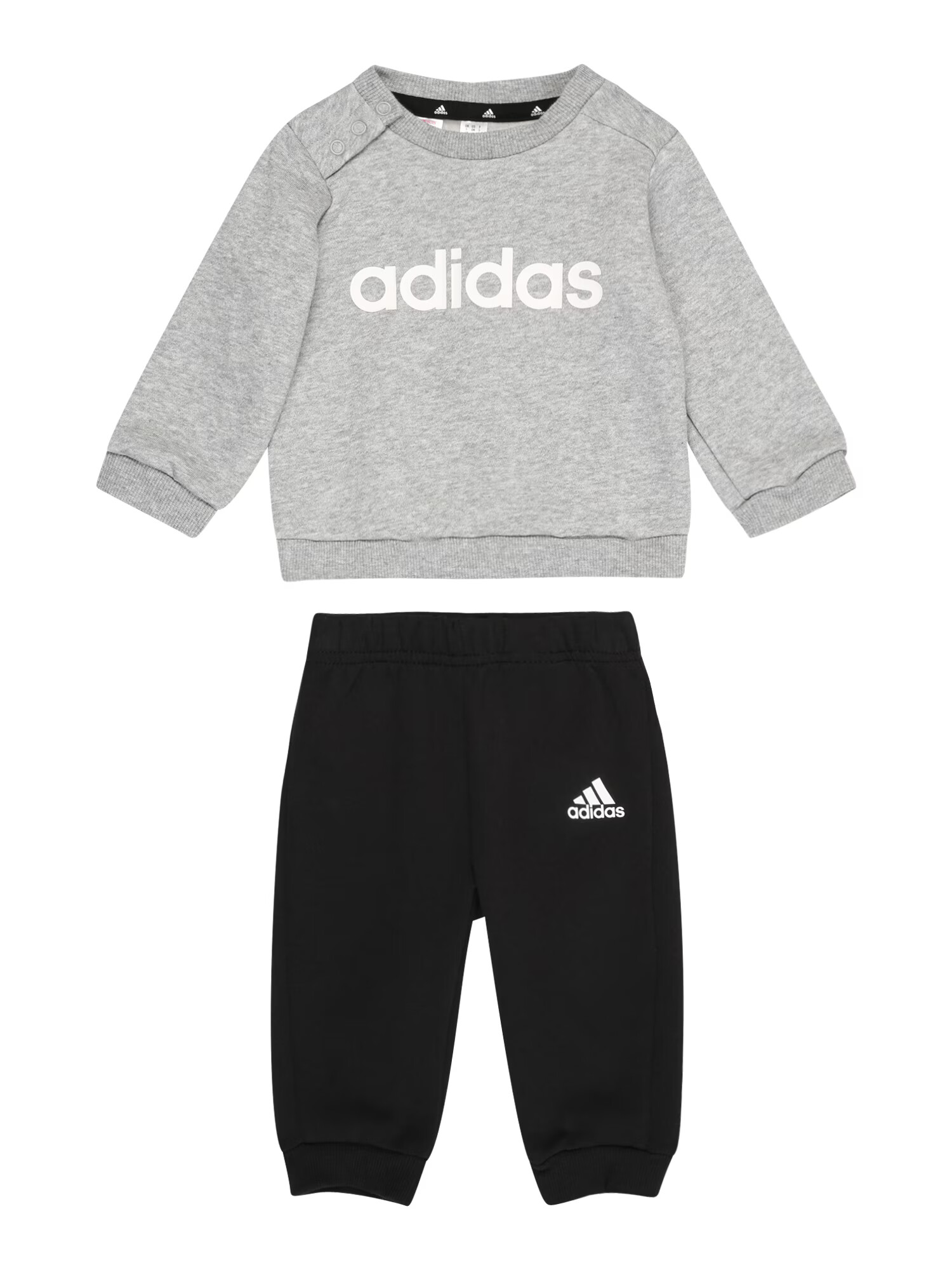 ADIDAS SPORTSWEAR Φόρμα 'Essentials Lineage' γκρι μελανζέ / μαύρο / λευκό - Pepit.gr