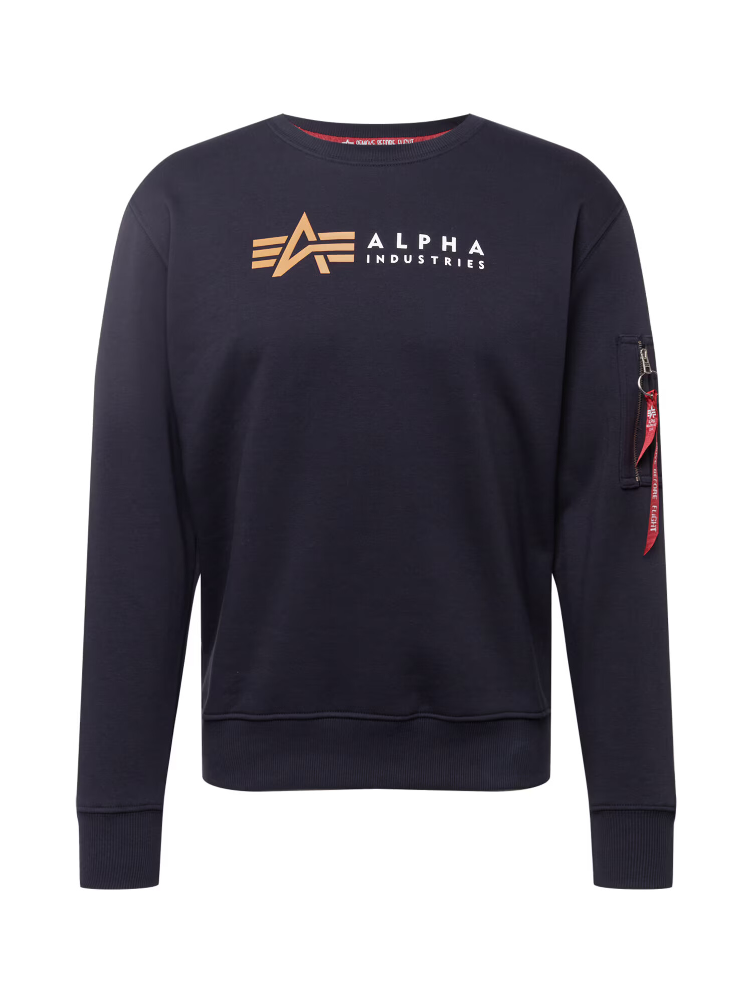 ALPHA INDUSTRIES Μπλούζα φούτερ άμμος / μπλε νύχτας / λευκό - Pepit.gr