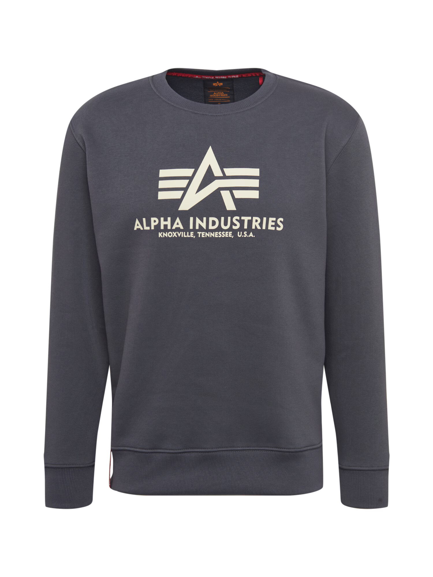 ALPHA INDUSTRIES Μπλούζα φούτερ 'Basic' σκούρο γκρι / λευκό - Pepit.gr