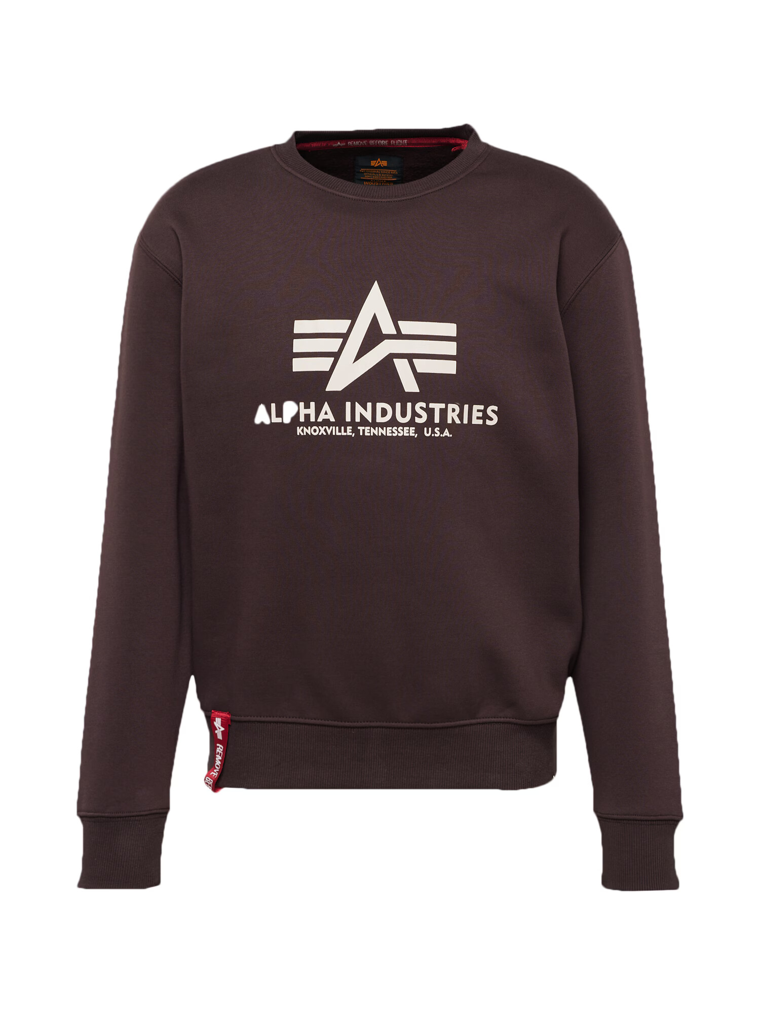 ALPHA INDUSTRIES Μπλούζα φούτερ καφέ / λευκό - Pepit.gr