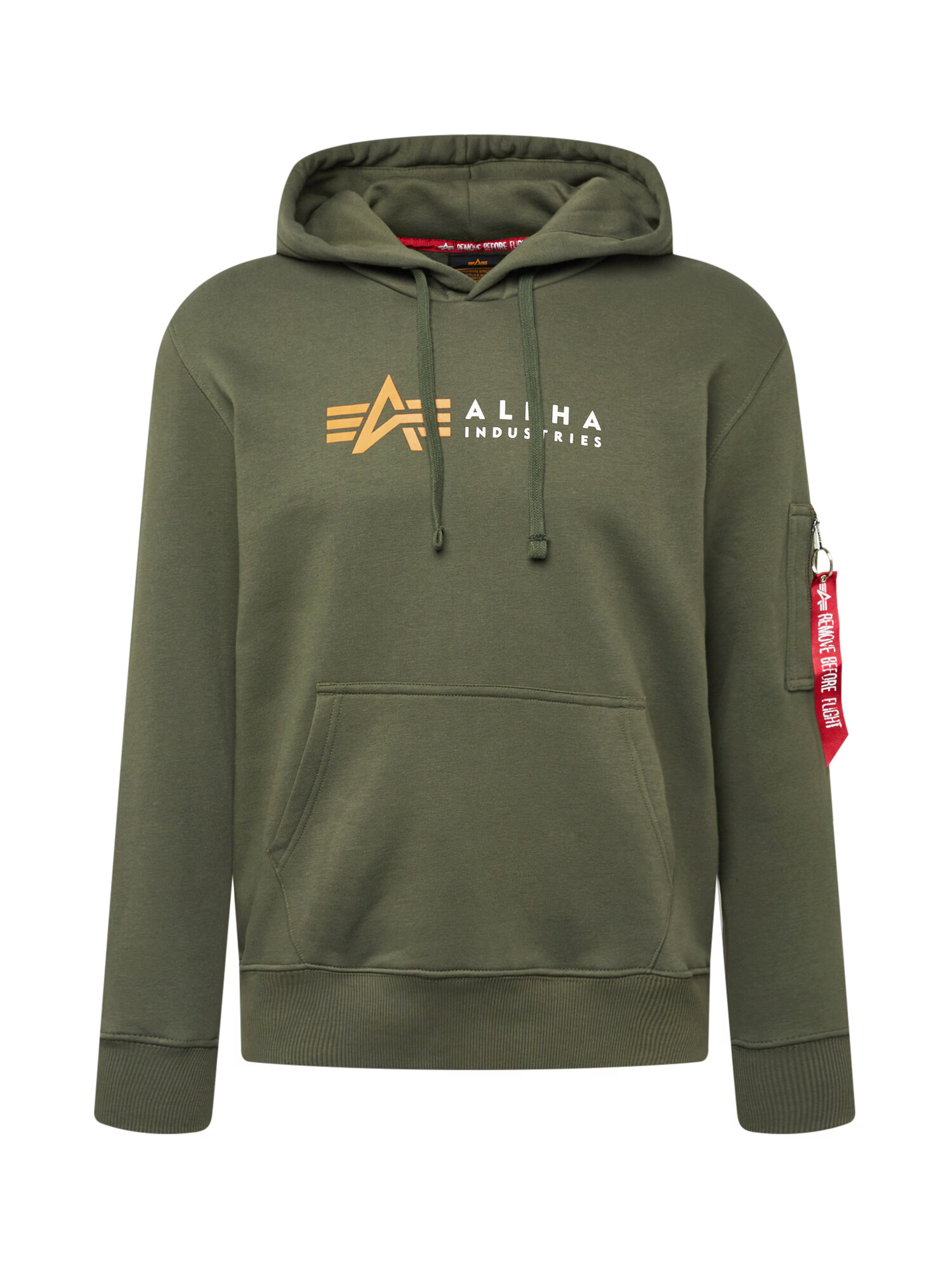 ALPHA INDUSTRIES Μπλούζα φούτερ χακί / ανοικτό πορτοκαλί / κόκκινο / λευκό - Pepit.gr