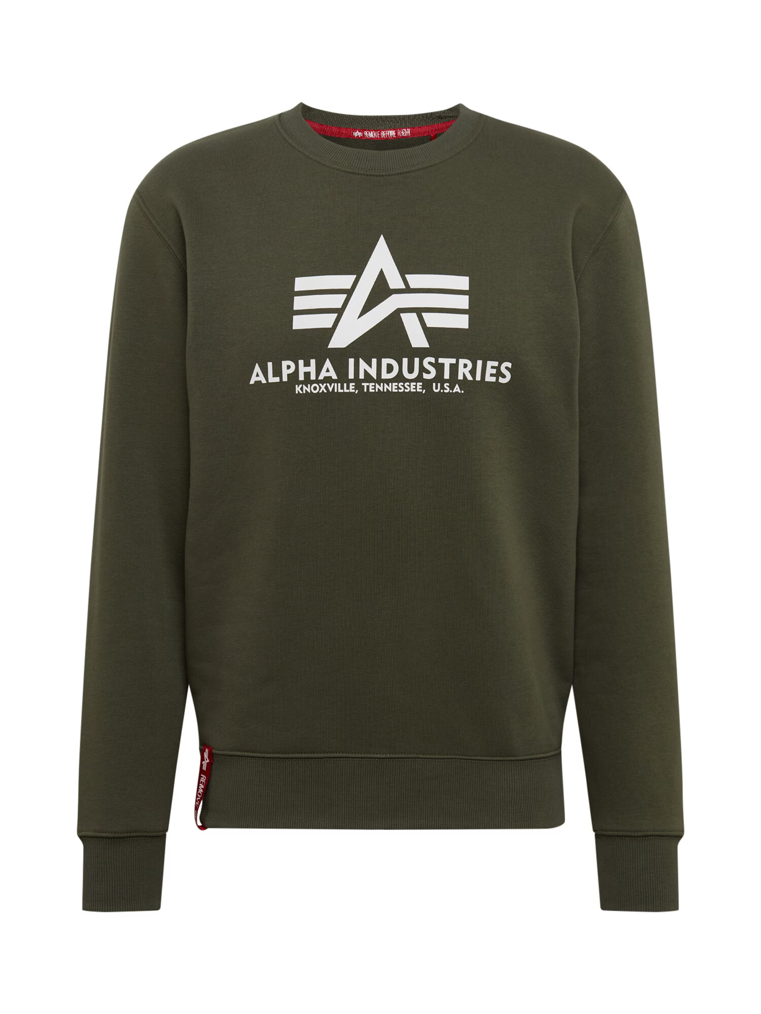 ALPHA INDUSTRIES Μπλούζα φούτερ λαδί / κόκκινο / λευκό - Pepit.gr