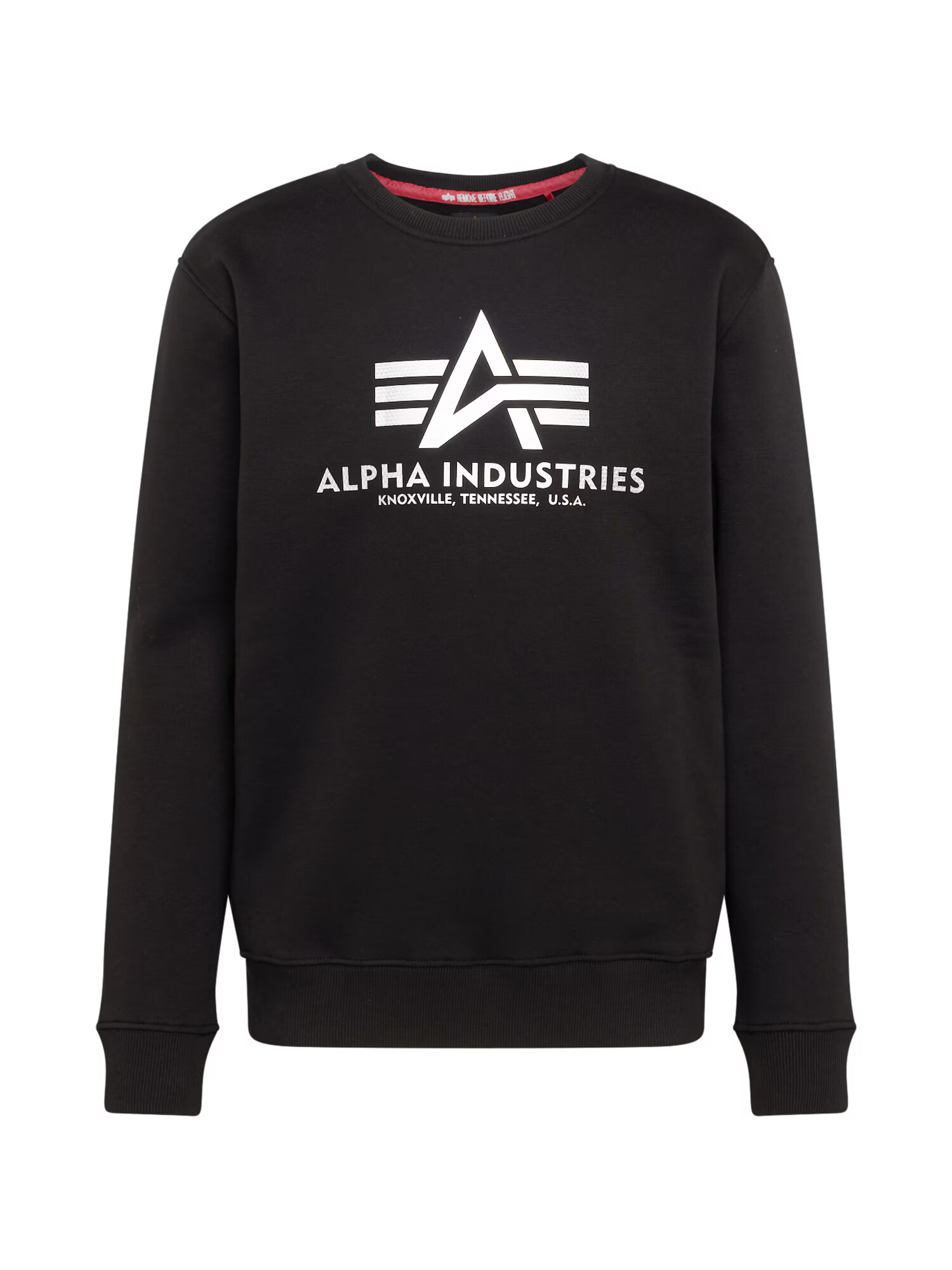 ALPHA INDUSTRIES Μπλούζα φούτερ μαύρο / λευκό - Pepit.gr