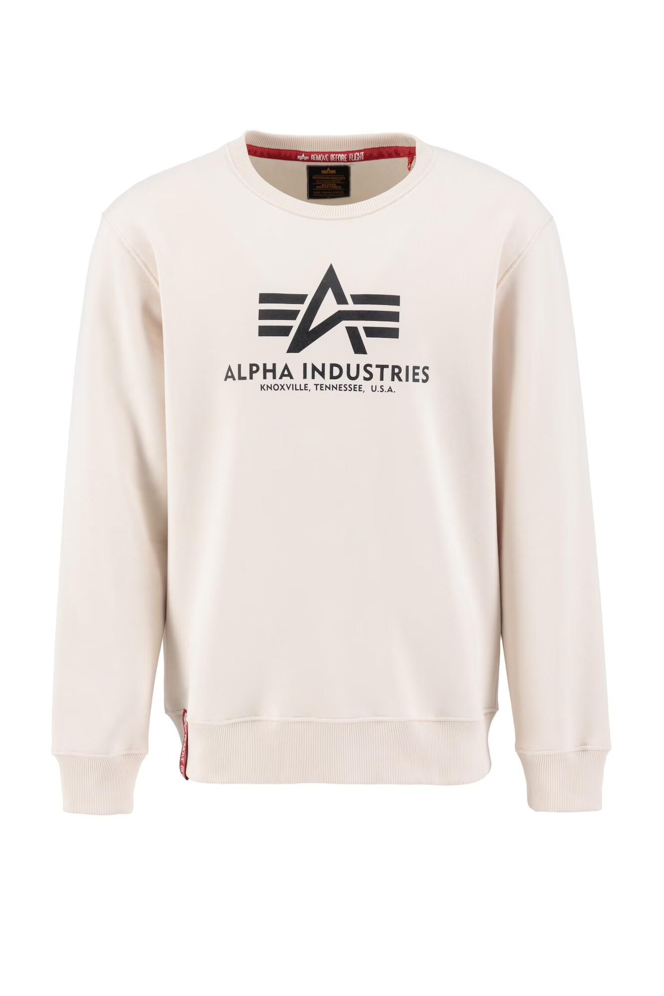 ALPHA INDUSTRIES Μπλούζα φούτερ μπεζ / μαύρο - Pepit.gr