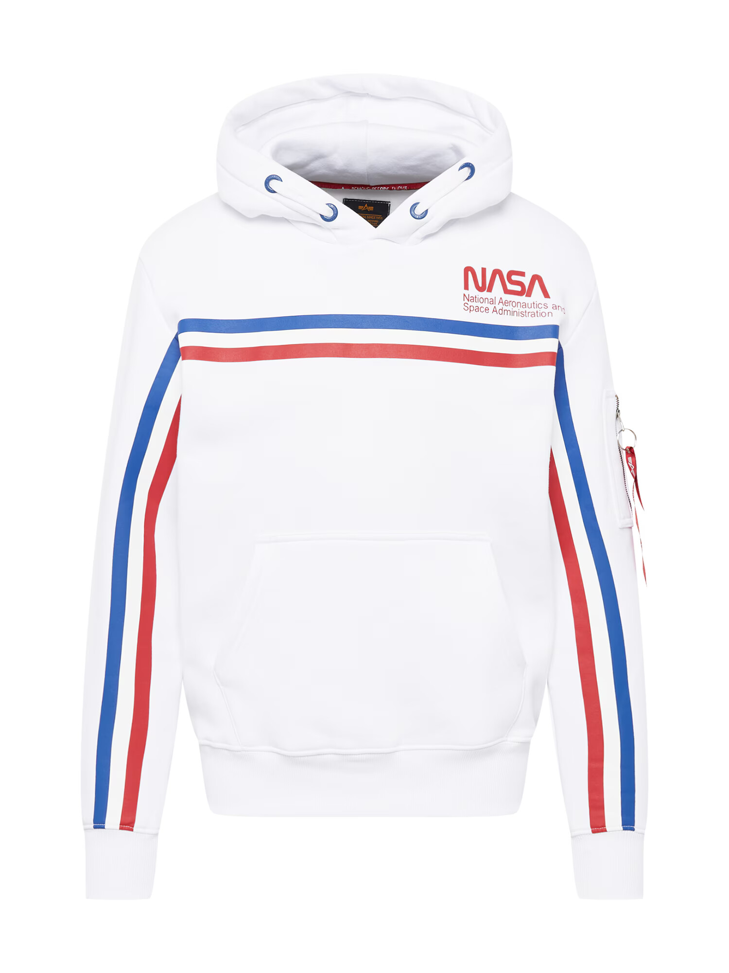 ALPHA INDUSTRIES Μπλούζα φούτερ 'NASA ISS' μπλε / κόκκινο / λευκό - Pepit.gr