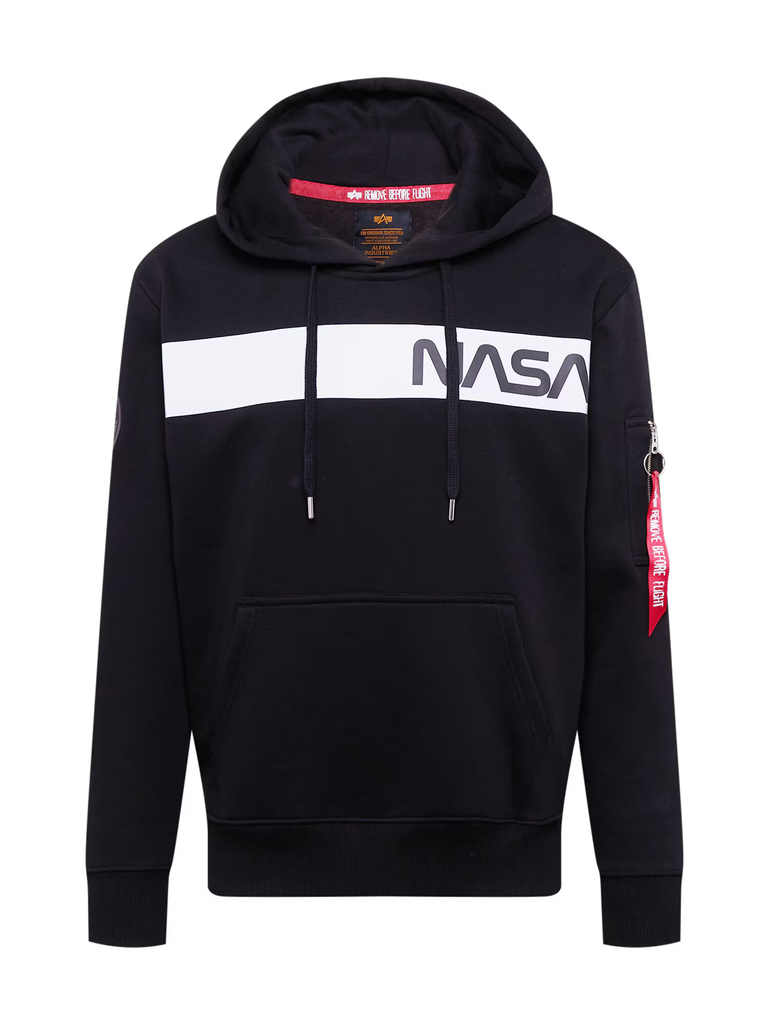 ALPHA INDUSTRIES Μπλούζα φούτερ 'NASA' κόκκινο / μαύρο / ασημί - Pepit.gr