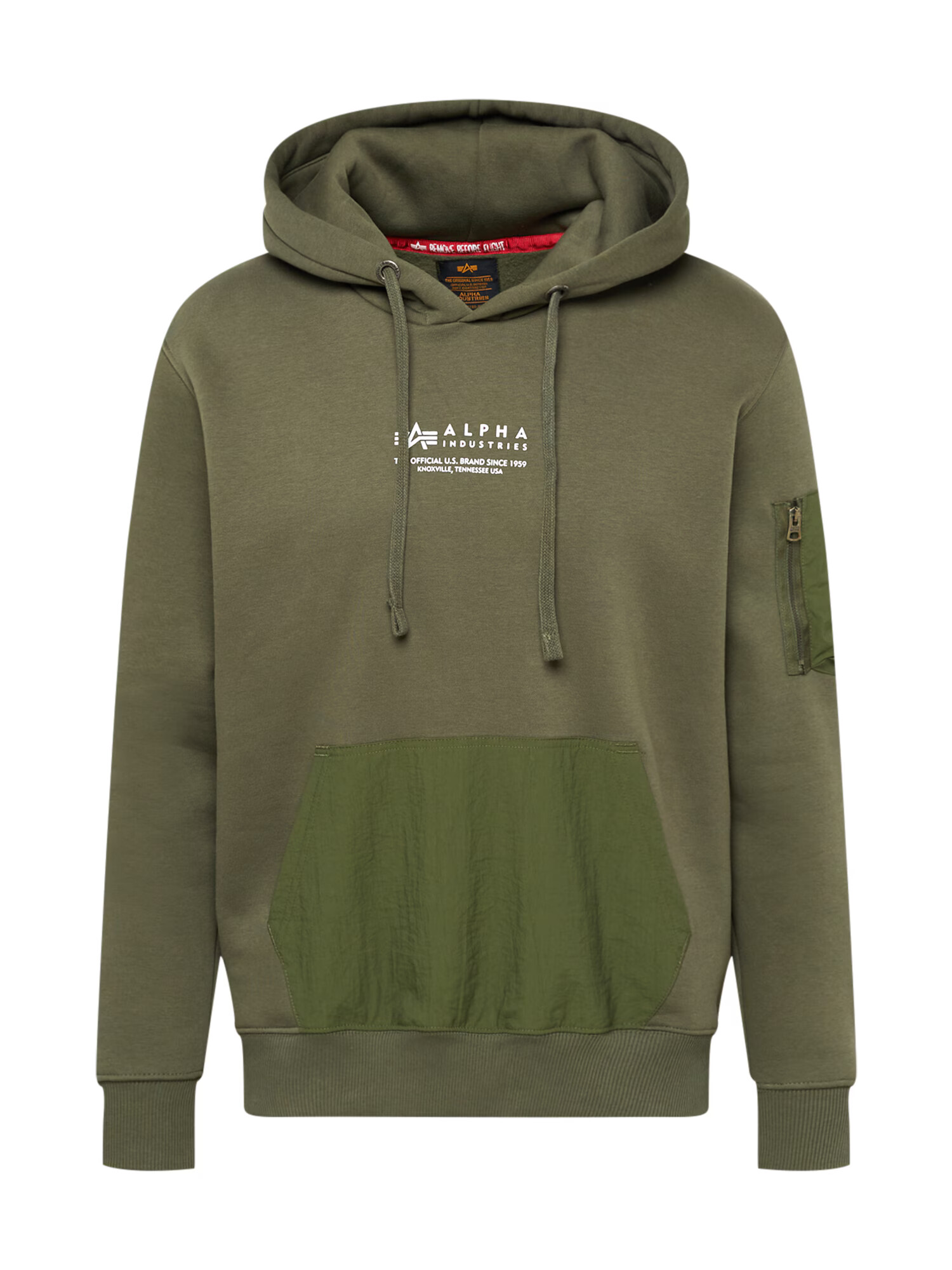 ALPHA INDUSTRIES Μπλούζα φούτερ πράσινο / λαδί / offwhite - Pepit.gr