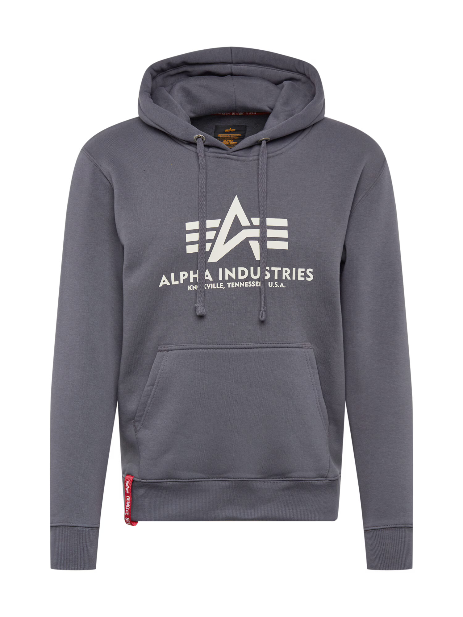 ALPHA INDUSTRIES Μπλούζα φούτερ σκούρο γκρι / λευκό - Pepit.gr