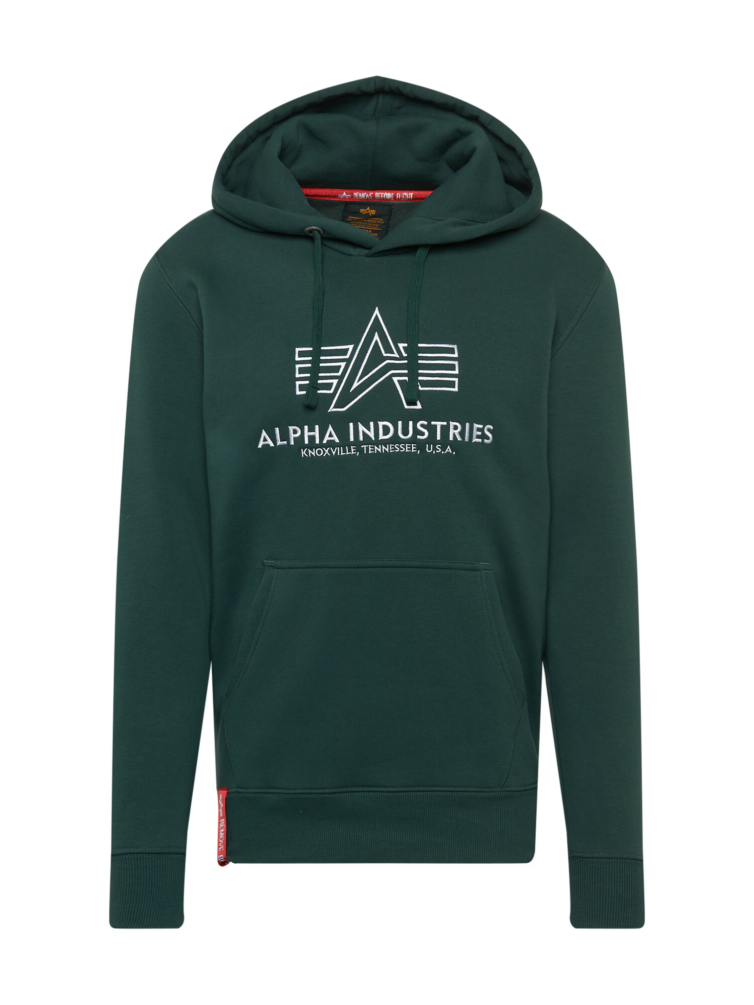 ALPHA INDUSTRIES Μπλούζα φούτερ σκούρο πράσινο / κόκκινο / λευκό - Pepit.gr