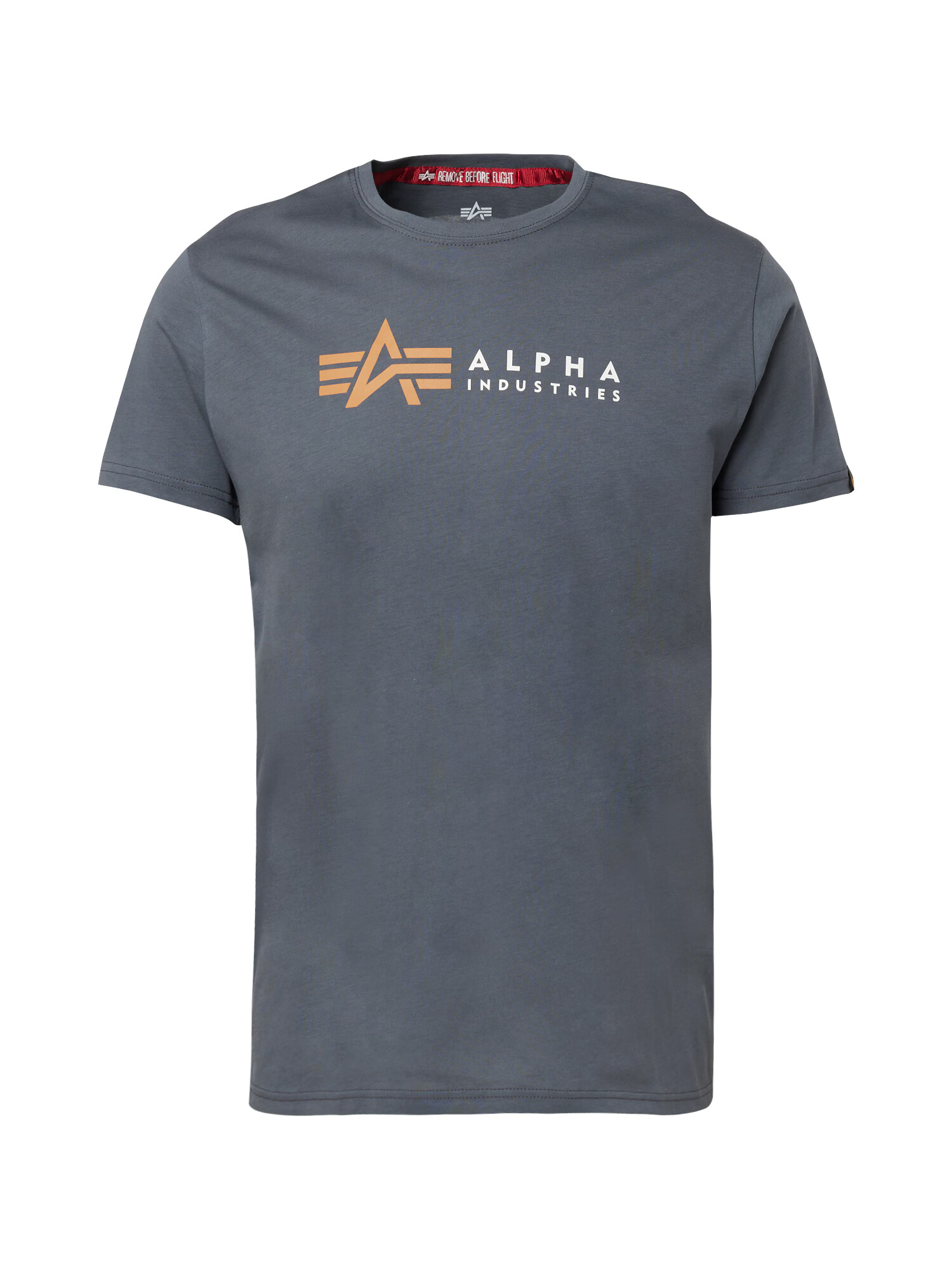 ALPHA INDUSTRIES Μπλουζάκι γραφίτης / βερικοκί / λευκό - Pepit.gr