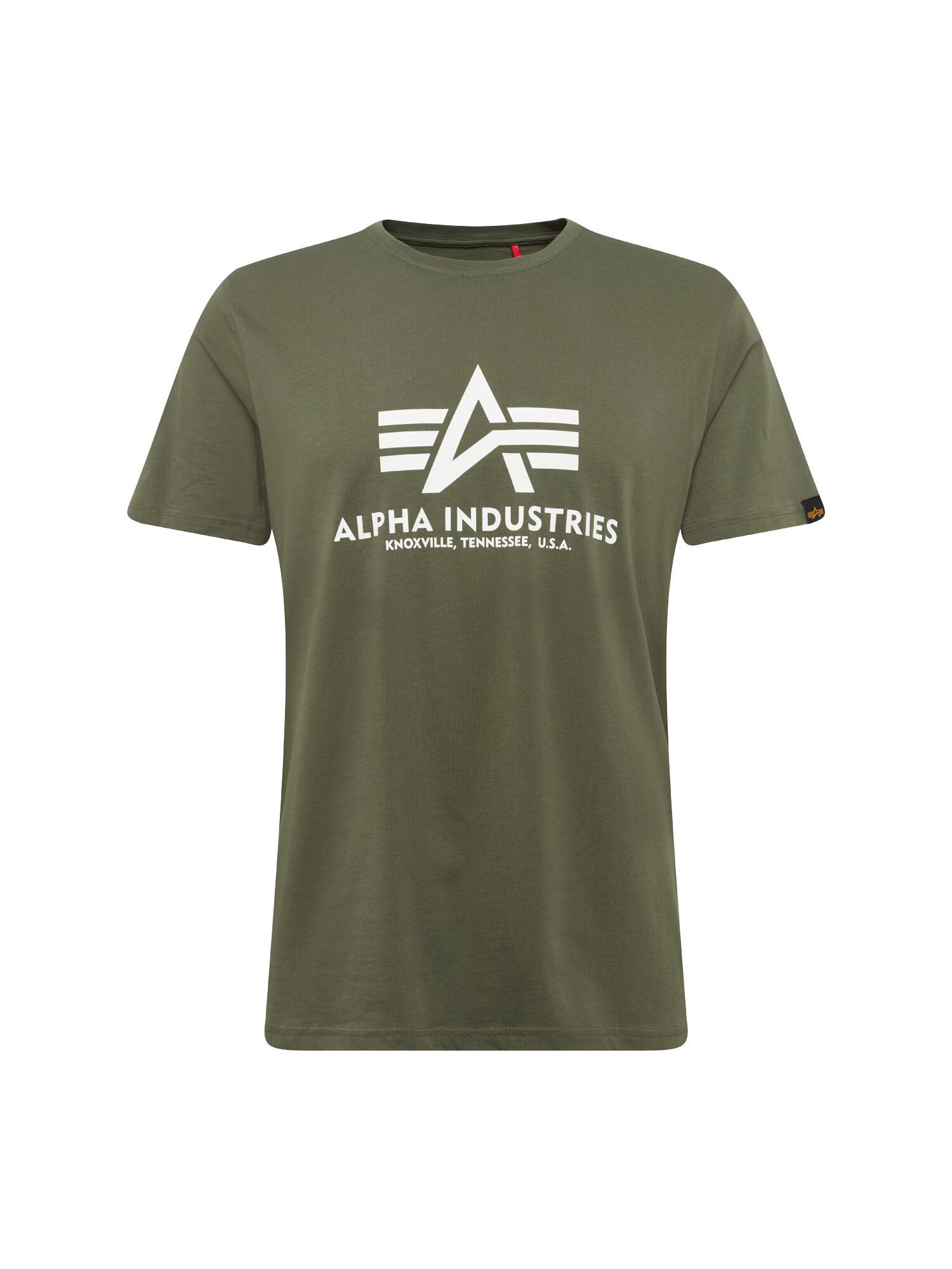 ALPHA INDUSTRIES Μπλουζάκι λαδί / λευκό - Pepit.gr