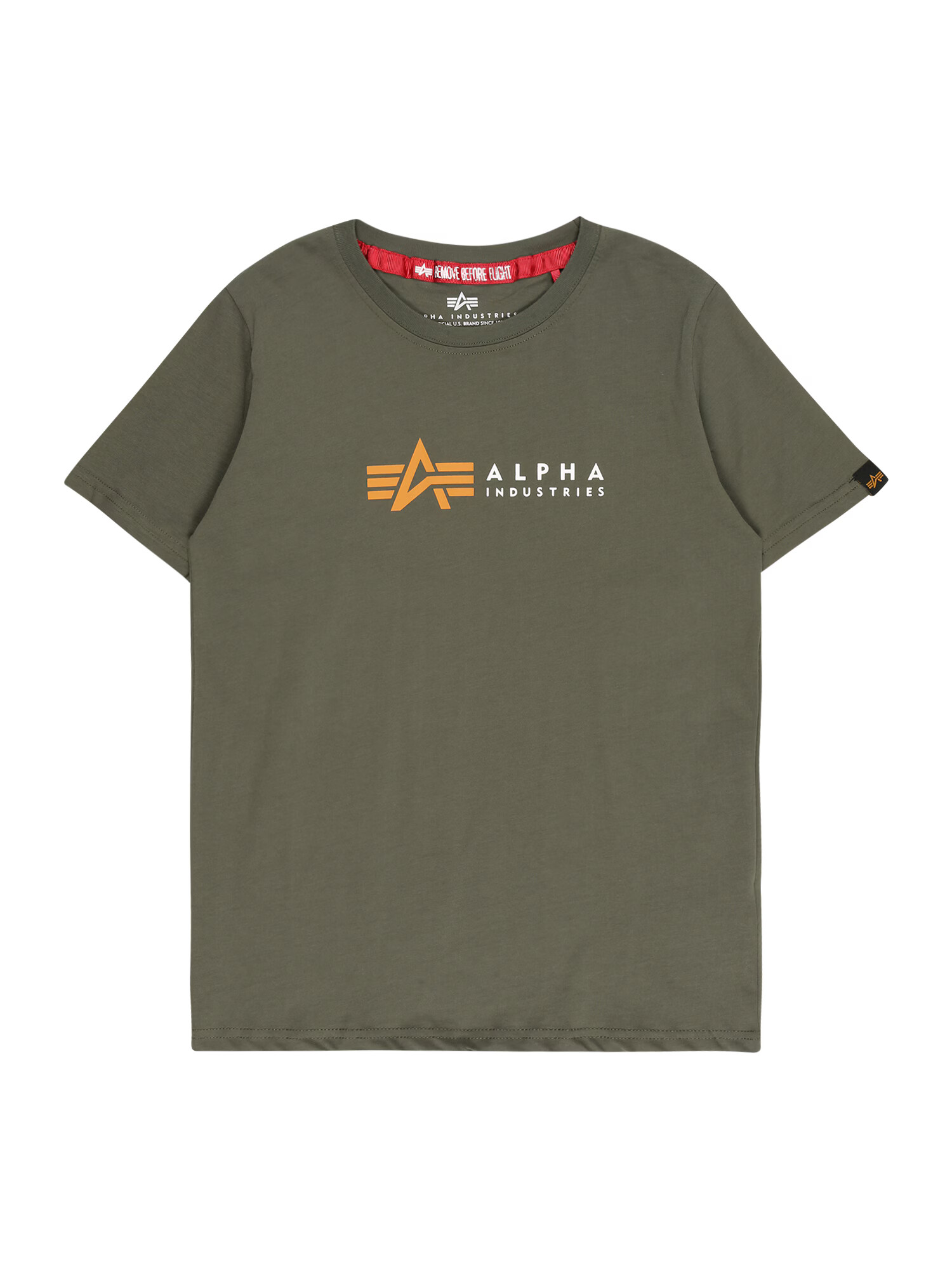 ALPHA INDUSTRIES Μπλουζάκι λαδί / πορτοκαλί / λευκό - Pepit.gr