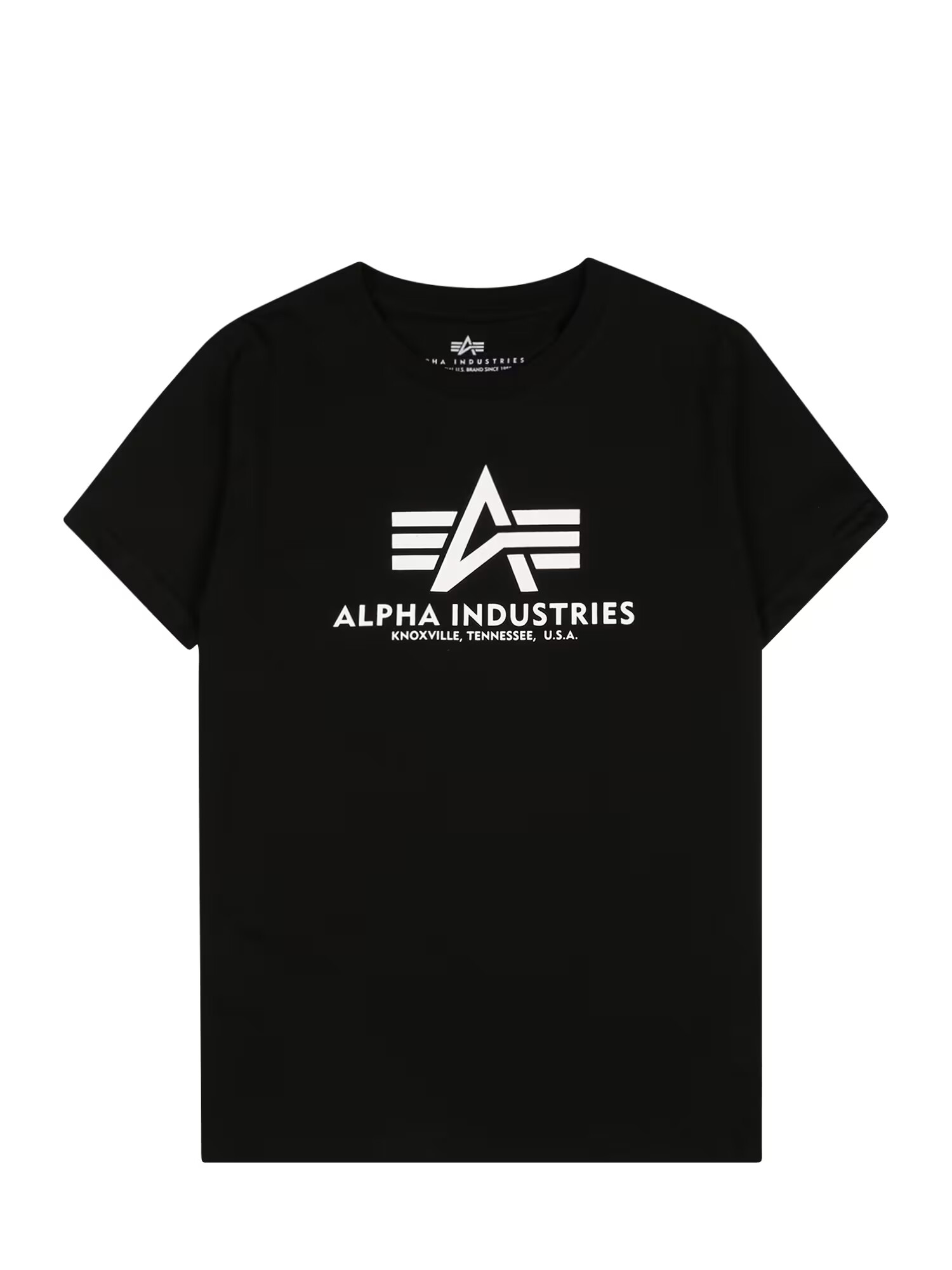 ALPHA INDUSTRIES Μπλουζάκι μαύρο / λευκό - Pepit.gr