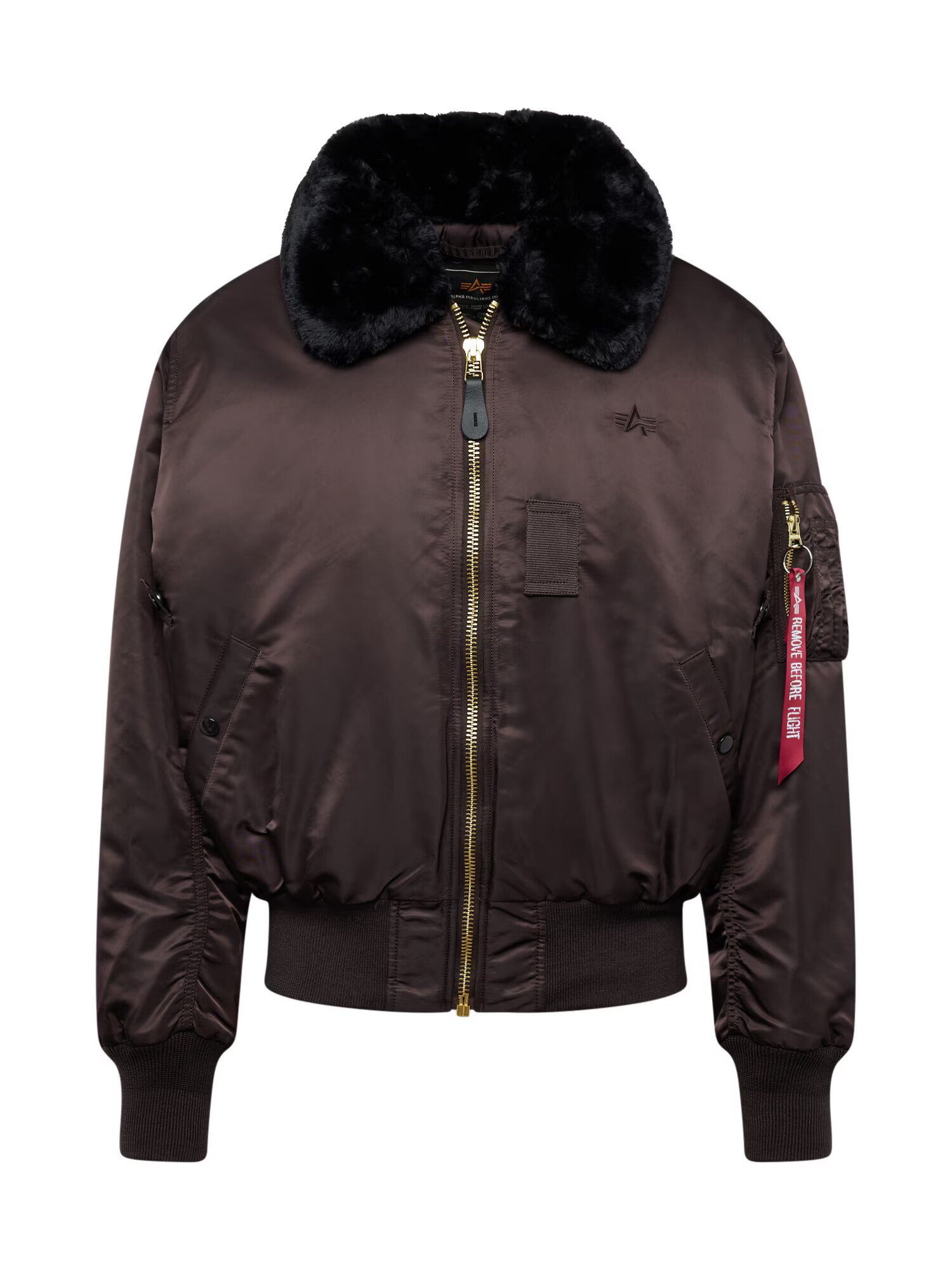 ALPHA INDUSTRIES Φθινοπωρινό και ανοιξιάτικο μπουφάν 'B 15' σκούρο καφέ / μαύρο - Pepit.gr