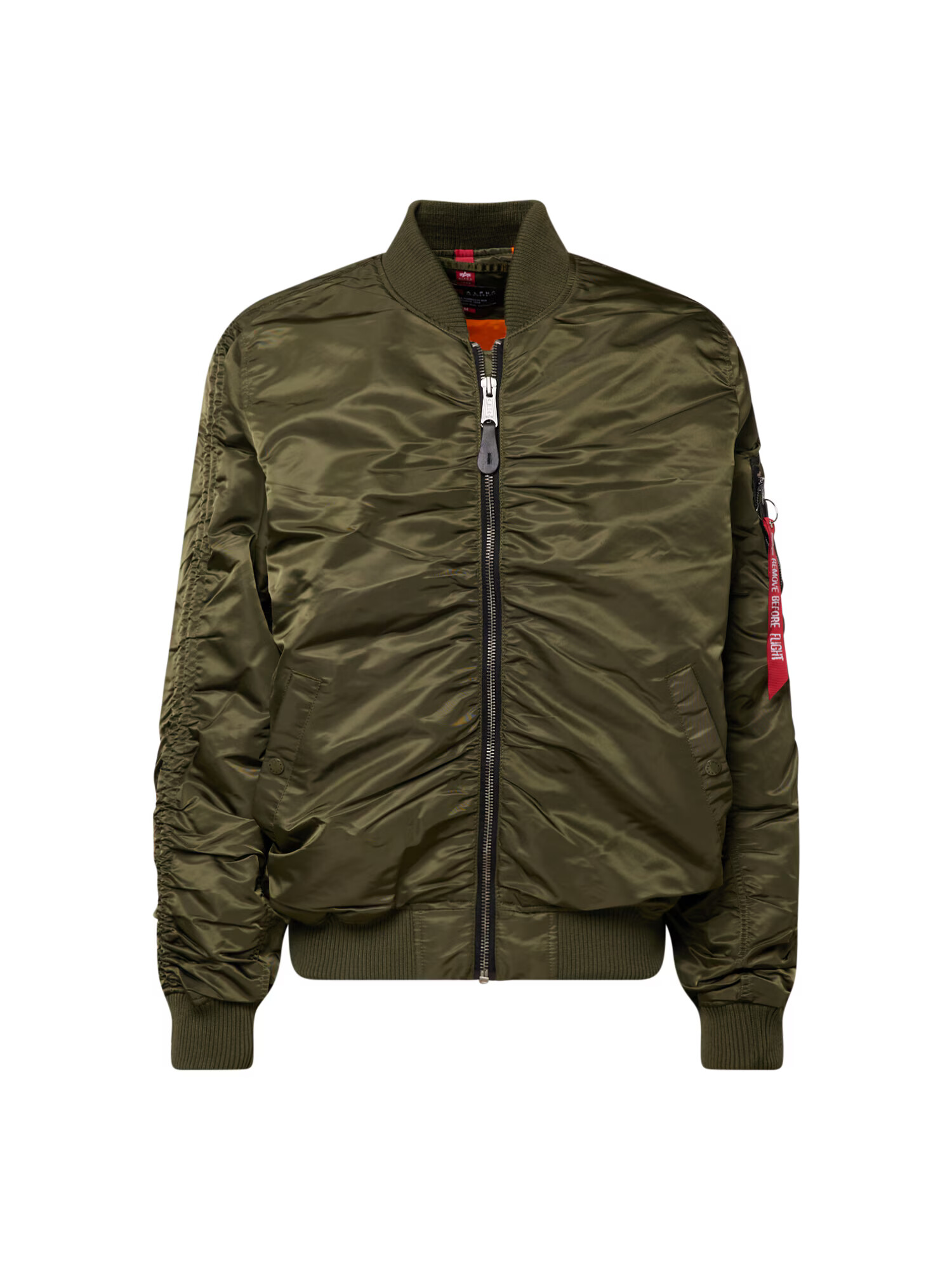 ALPHA INDUSTRIES Φθινοπωρινό και ανοιξιάτικο μπουφάν λαδί / κόκκινο - Pepit.gr