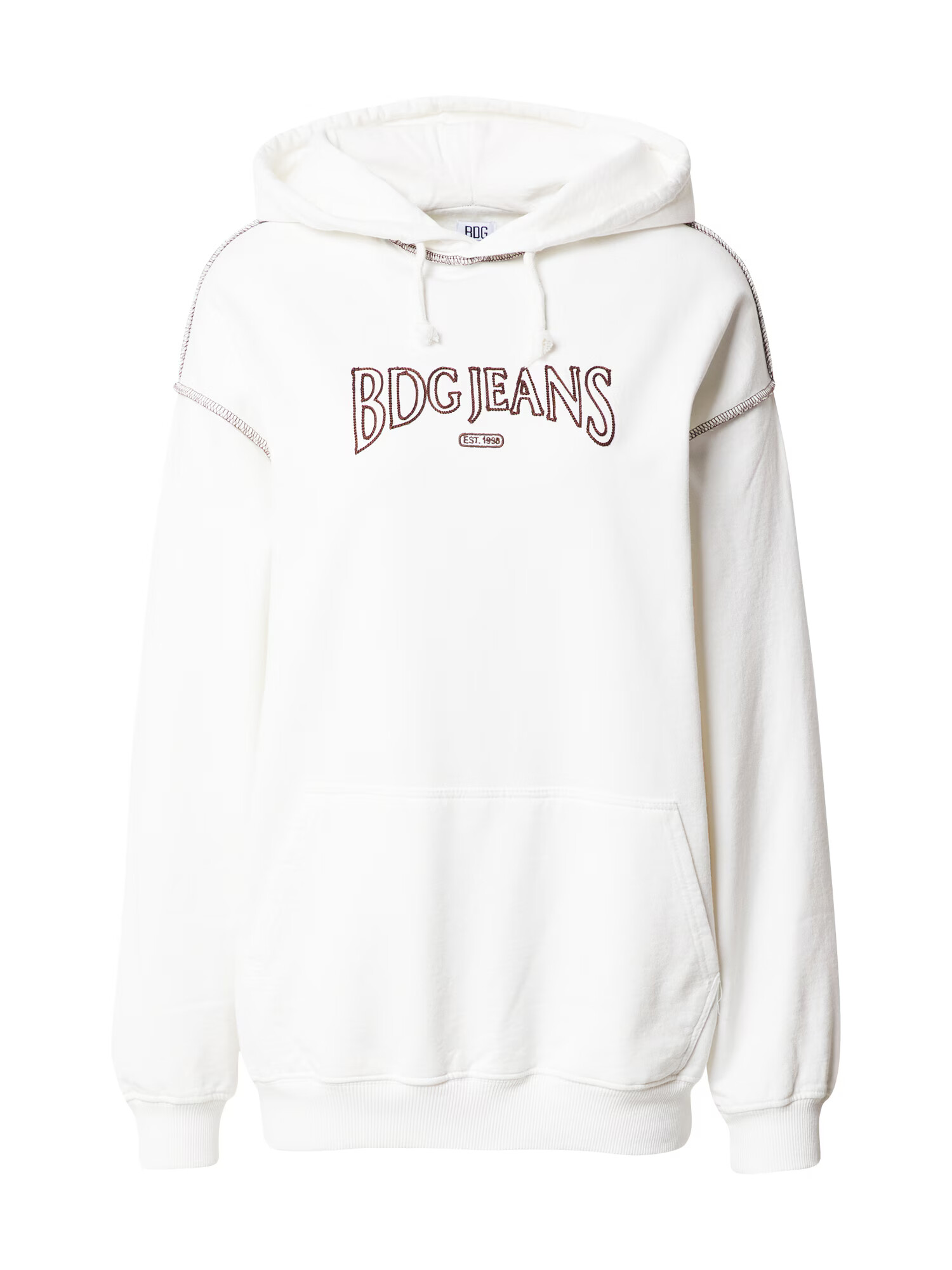 BDG Urban Outfitters Μπλούζα φούτερ κρεμ / σκούρο καφέ - Pepit.gr