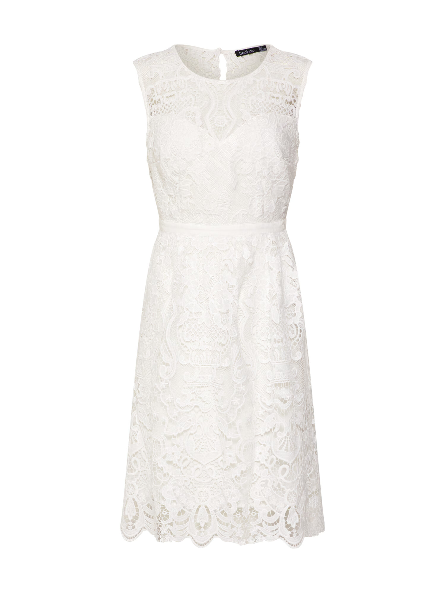 Boohoo Φόρεμα κοκτέιλ 'LACE SKATER DRESS' λευκό - Pepit.gr