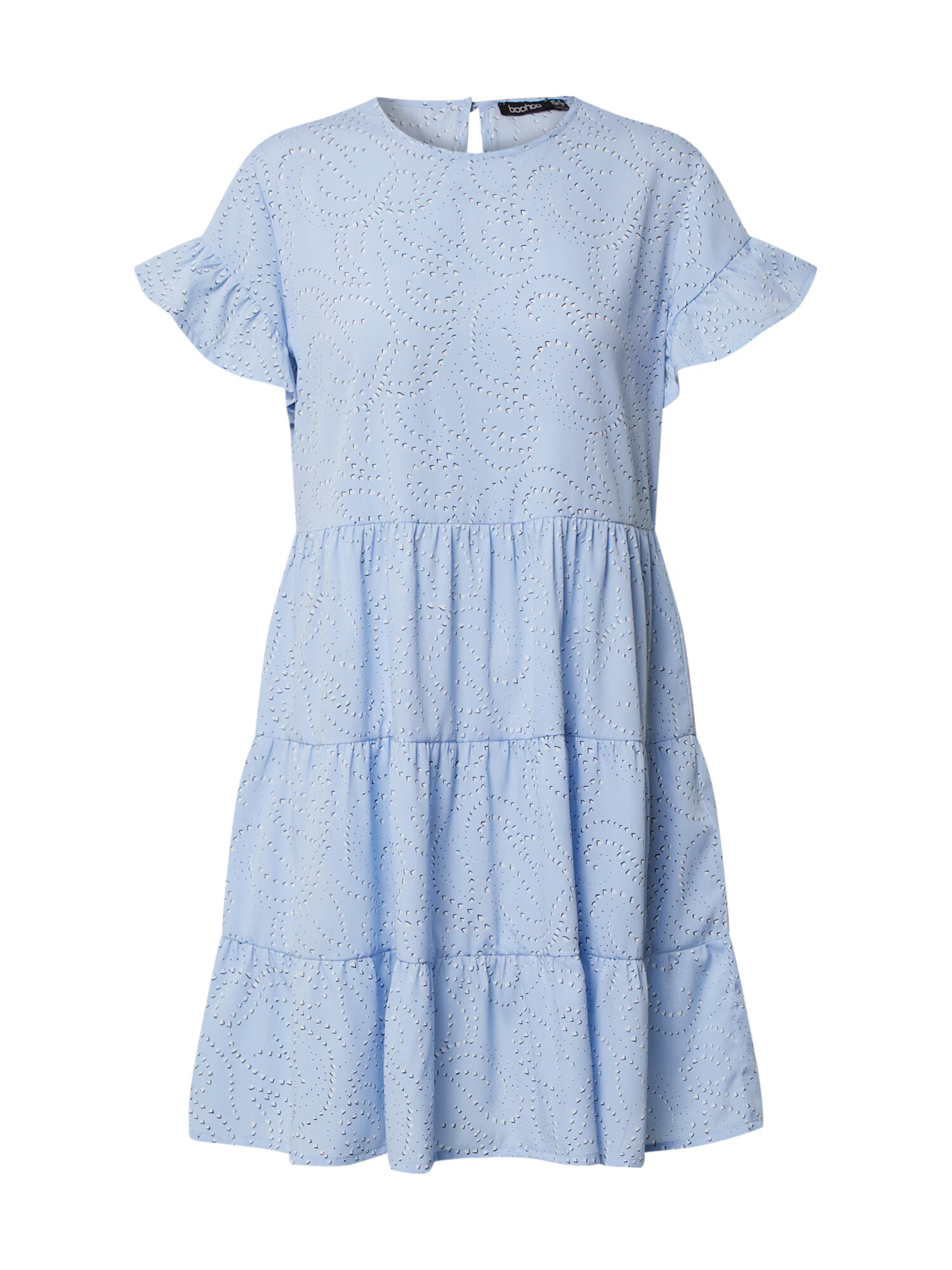 Boohoo Φόρεμα 'Tiered Smock Mini Dress' γαλάζιο - Pepit.gr