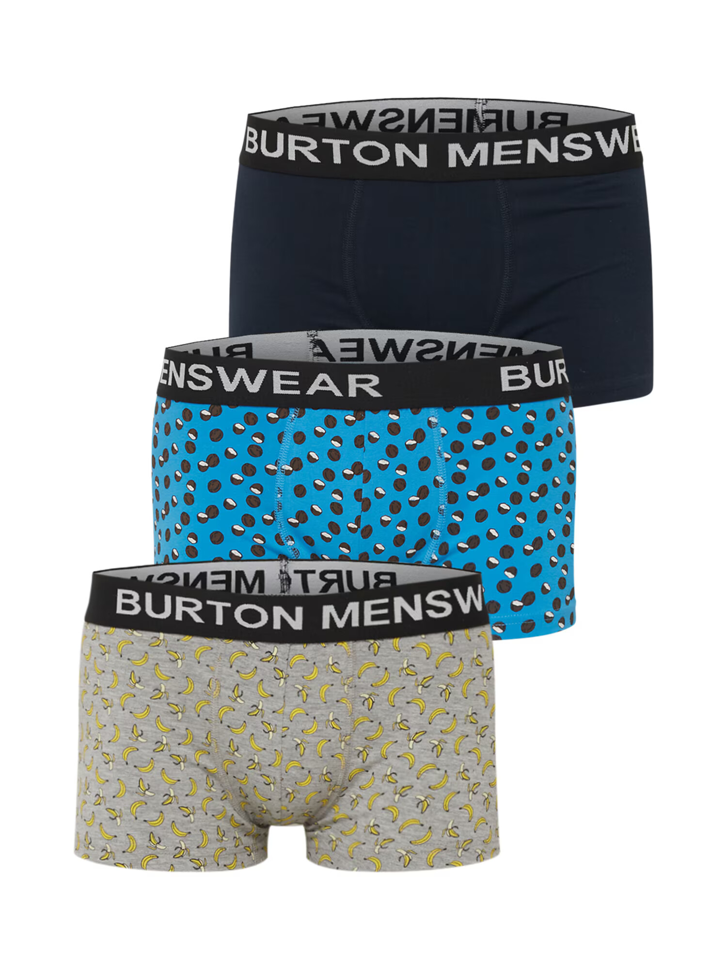 BURTON MENSWEAR LONDON Μποξεράκι ναυτικό μπλε / μπλε ουρανού / γκρι / μαύρο - Pepit.gr