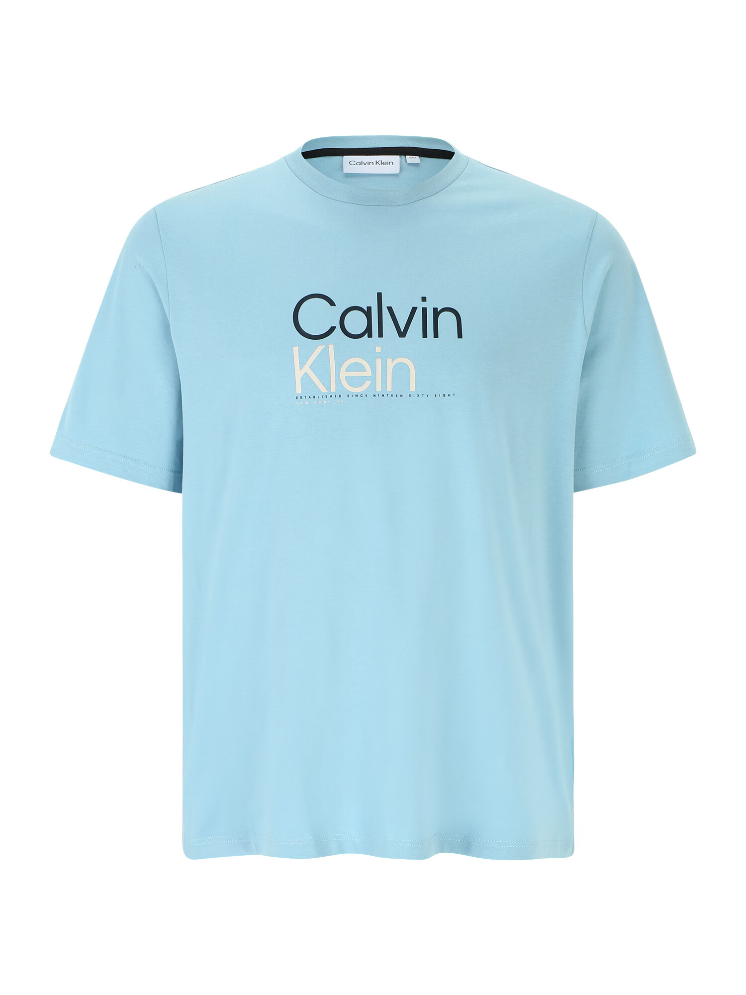 Calvin Klein Big & Tall Μπλουζάκι γαλάζιο / μαύρο / offwhite - Pepit.gr