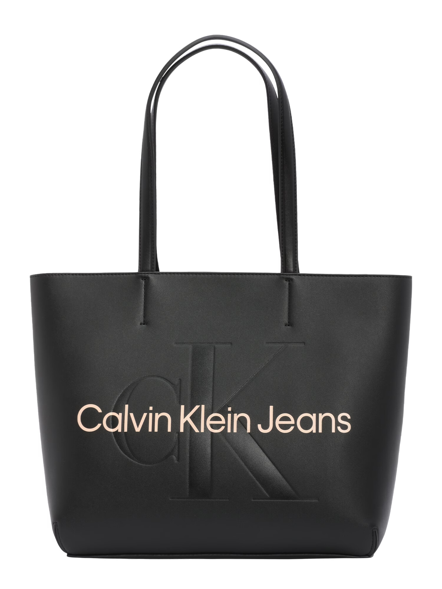 Calvin Klein Jeans Μεγάλη τσάντα μπεζ / μαύρο - Pepit.gr