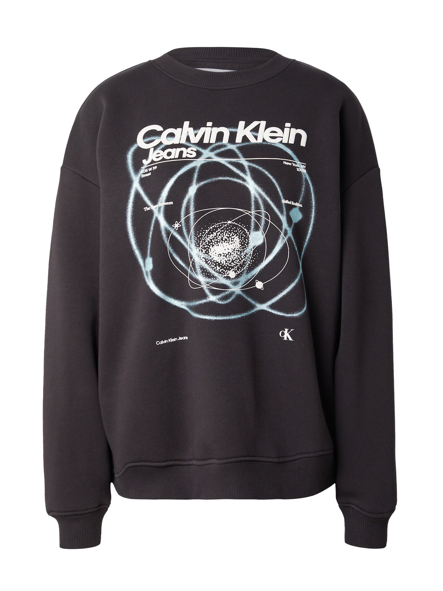 Calvin Klein Jeans Μπλούζα φούτερ 'GALAXY' τιρκουάζ / μαύρο / λευκό - Pepit.gr