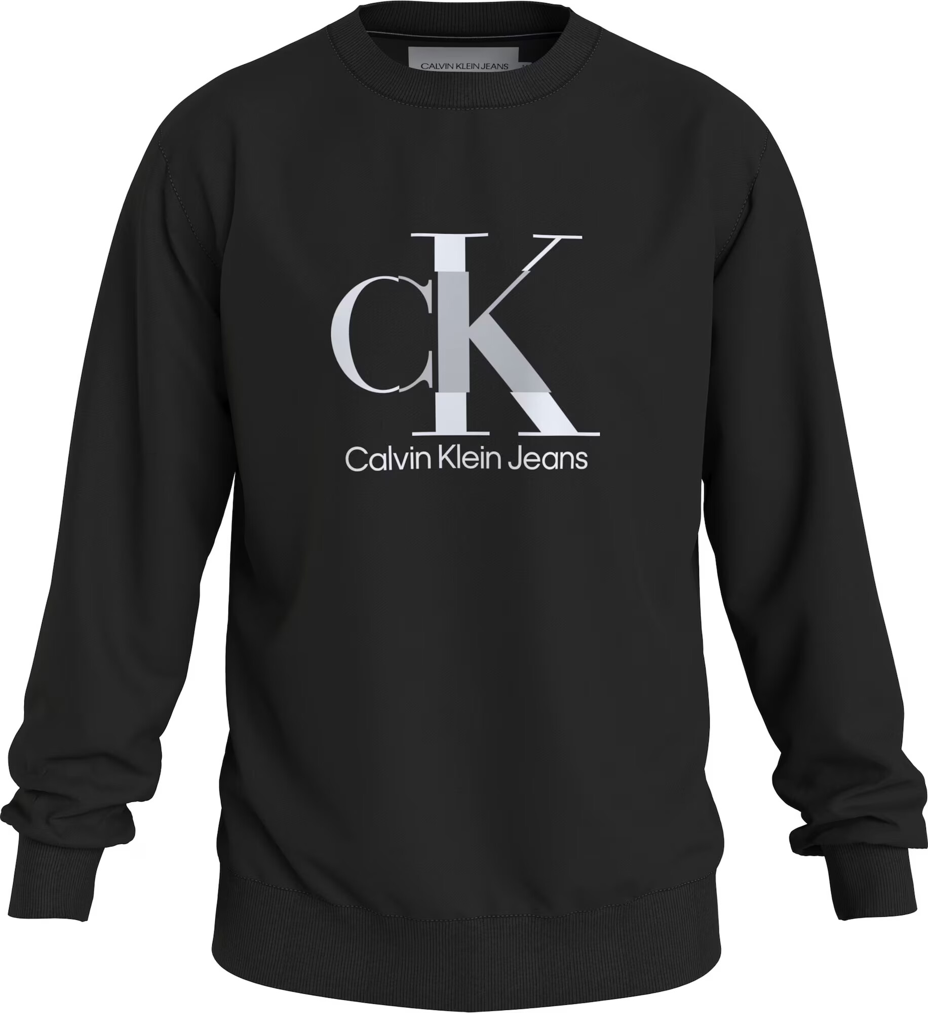 Calvin Klein Jeans Μπλούζα φούτερ γκρι / μαύρο / λευκό - Pepit.gr