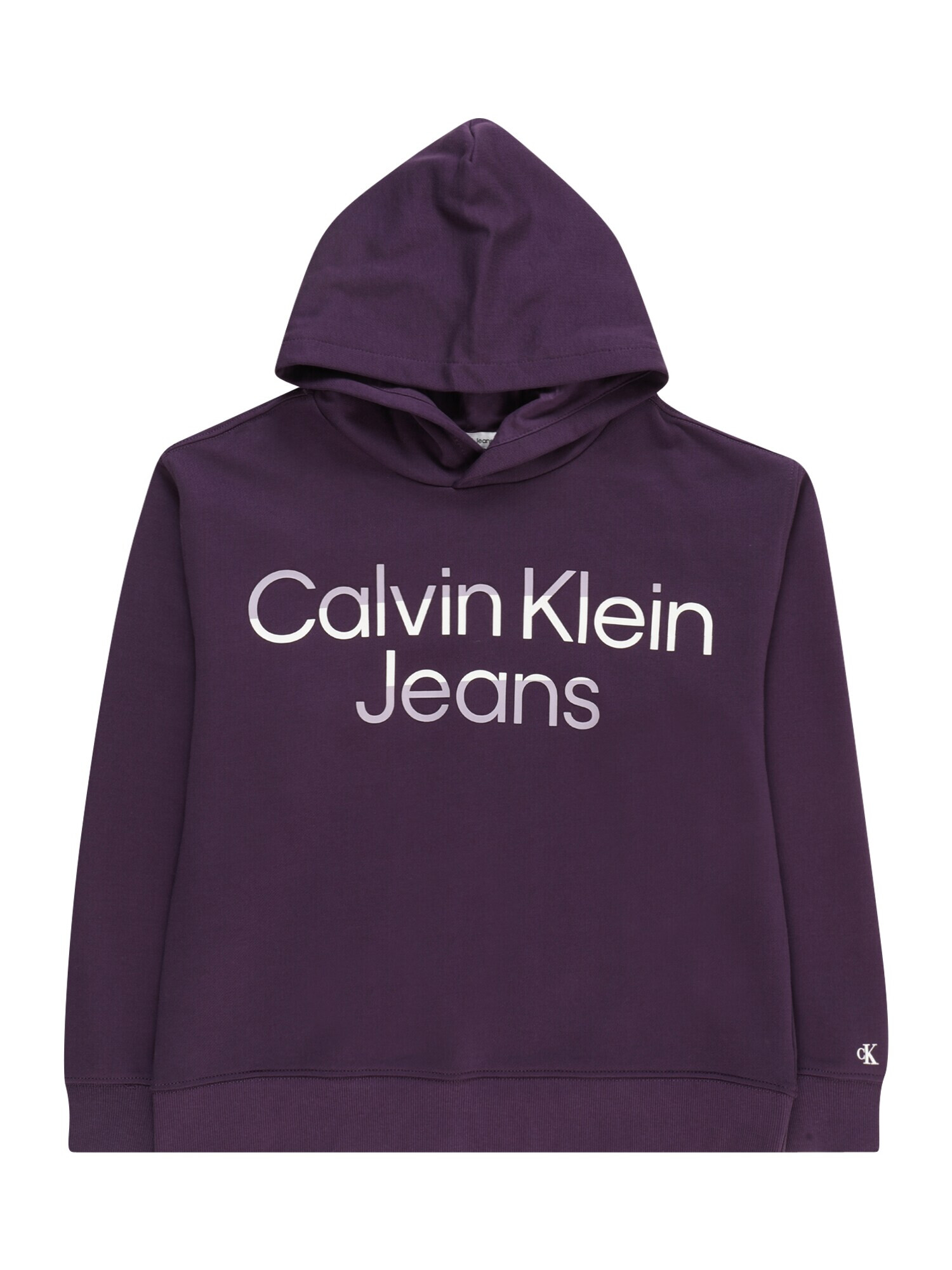 Calvin Klein Jeans Μπλούζα φούτερ πασχαλιά / μούρο / λευκό - Pepit.gr