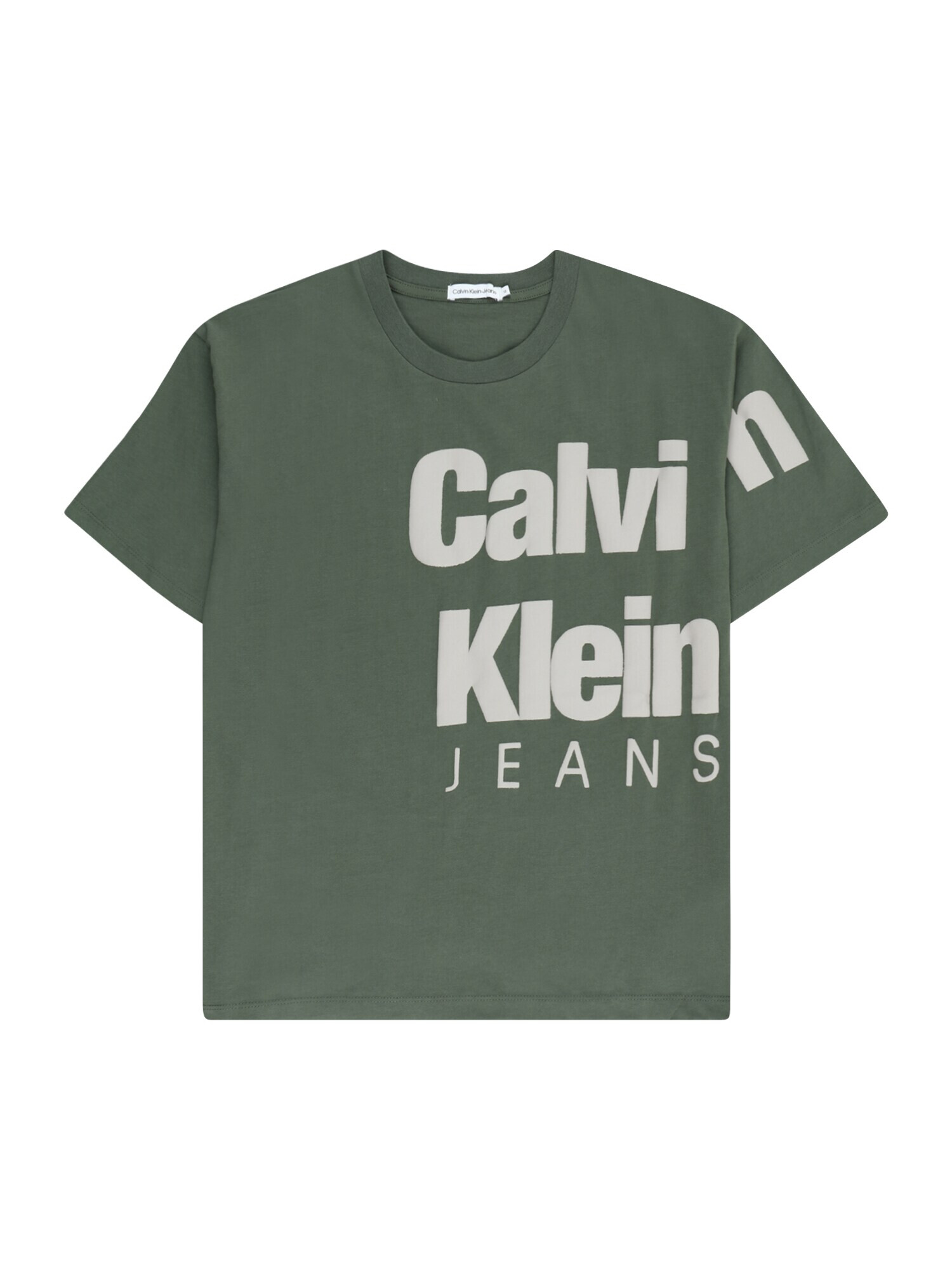 Calvin Klein Jeans Μπλουζάκι άμμος / σκούρο πράσινο - Pepit.gr