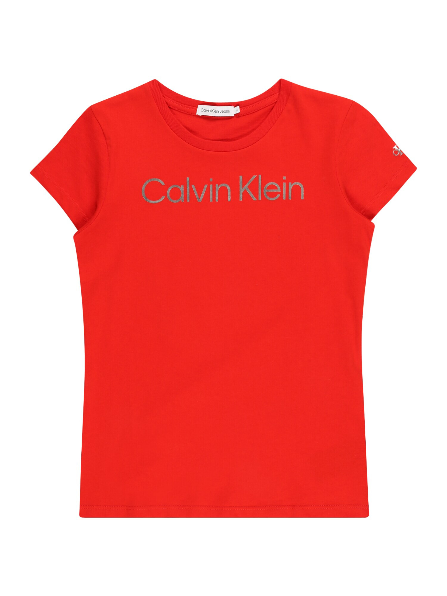 Calvin Klein Jeans Μπλουζάκι ασημόγκριζο / κόκκινο - Pepit.gr