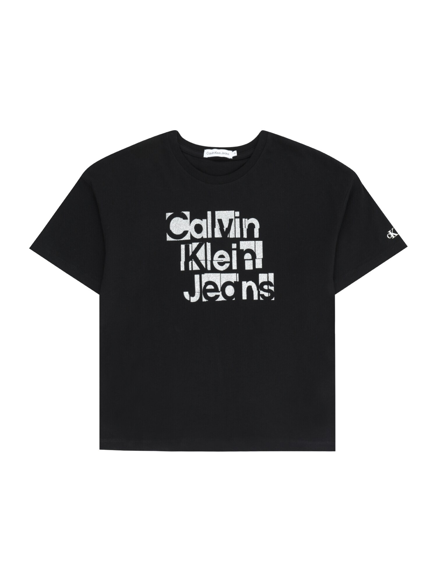 Calvin Klein Jeans Μπλουζάκι ασημόγκριζο / μαύρο - Pepit.gr